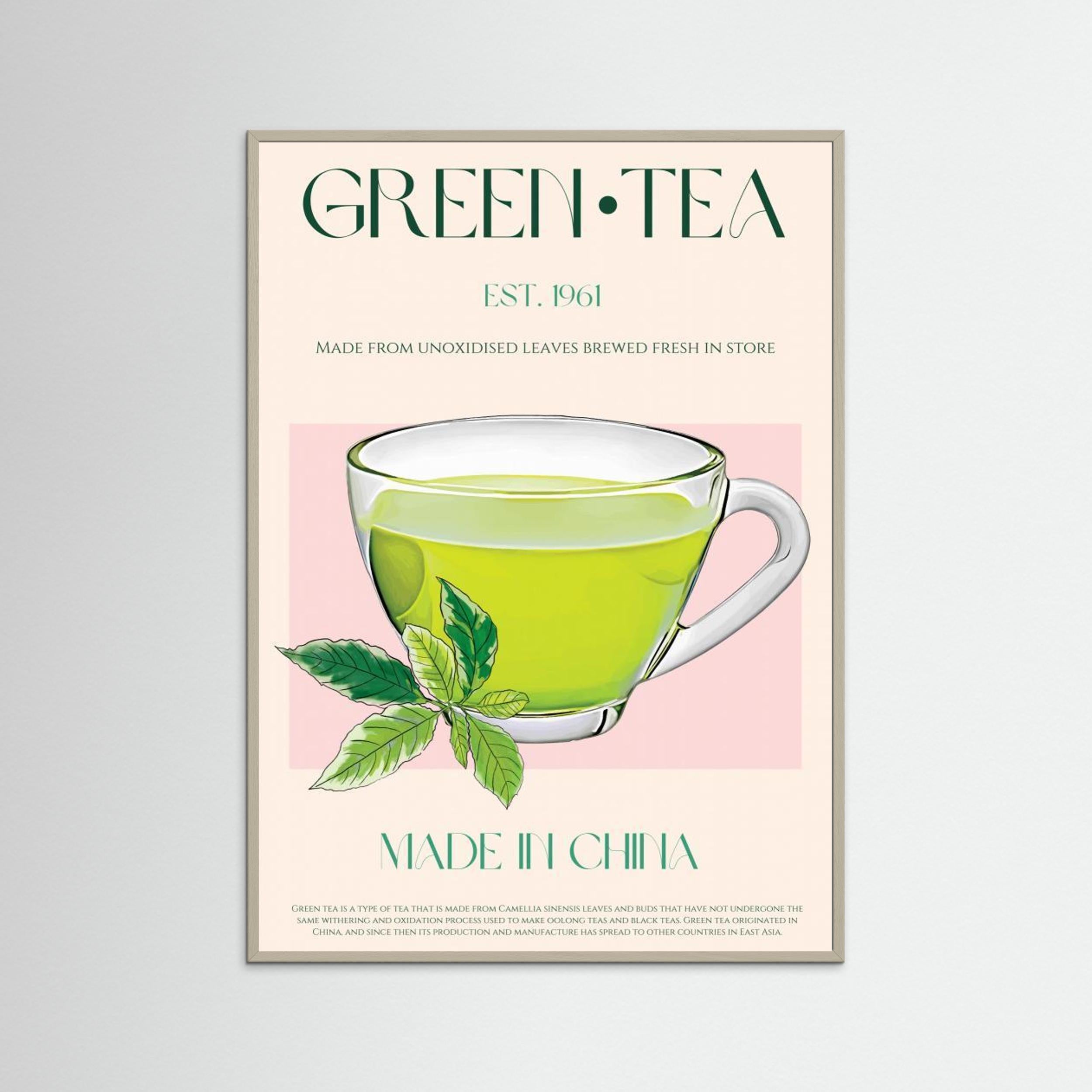 Green Tea by Nazma Khokhar Fine Art Paper 