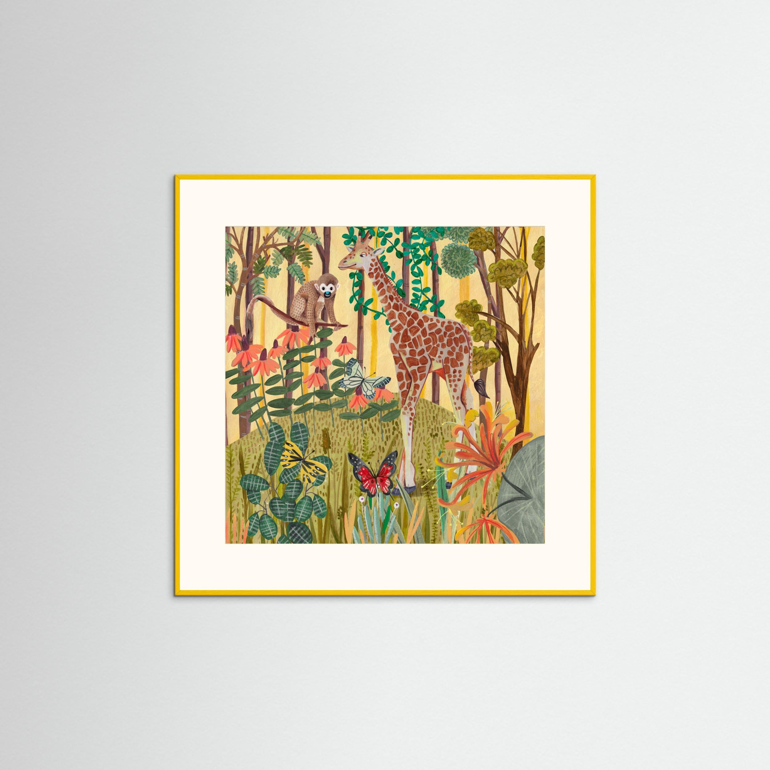 Giraffe in nature by Caroline Bonne Müller Fine Art Paper