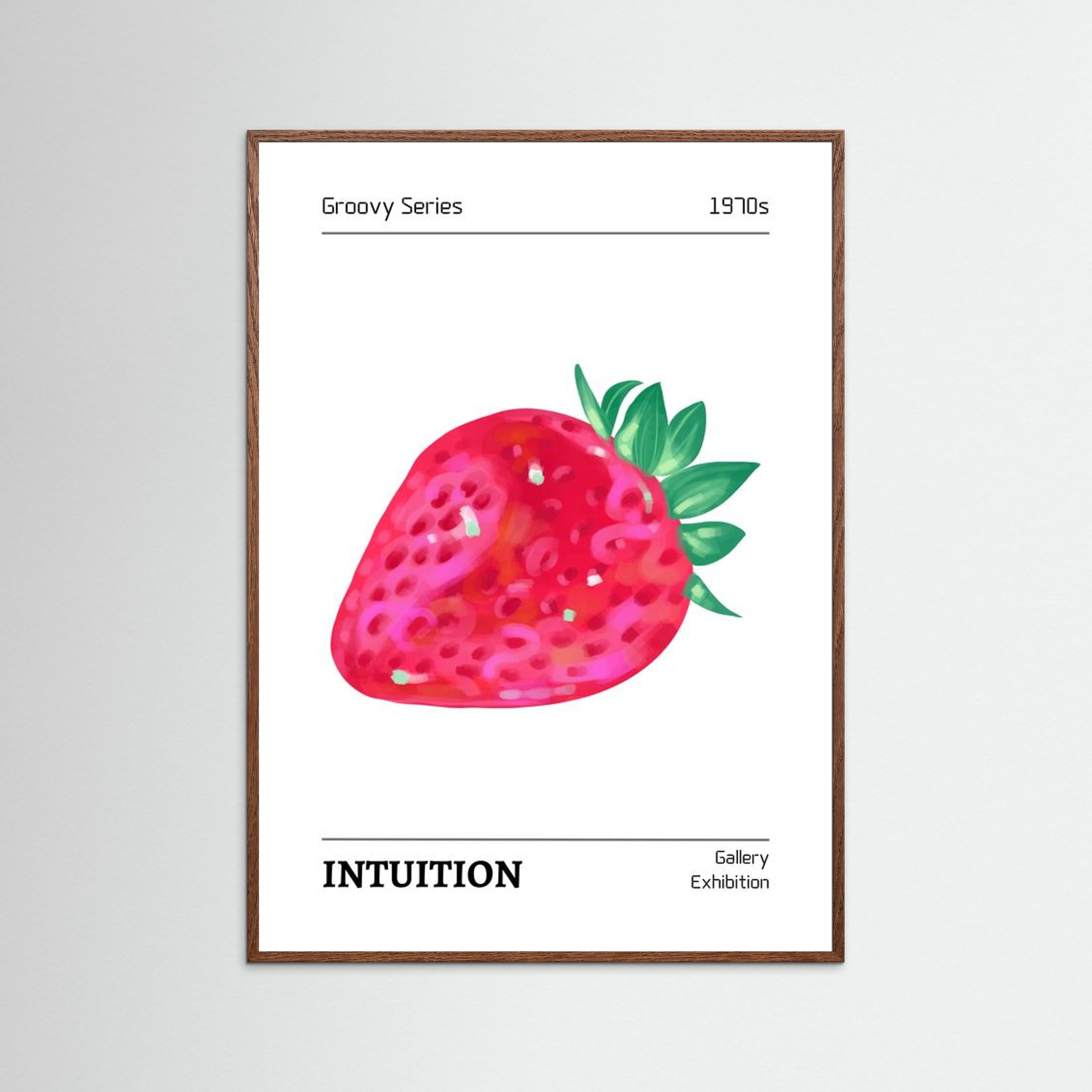 Groovy Series 1970s INTUITION By The Frame Gain Fine Art Paper