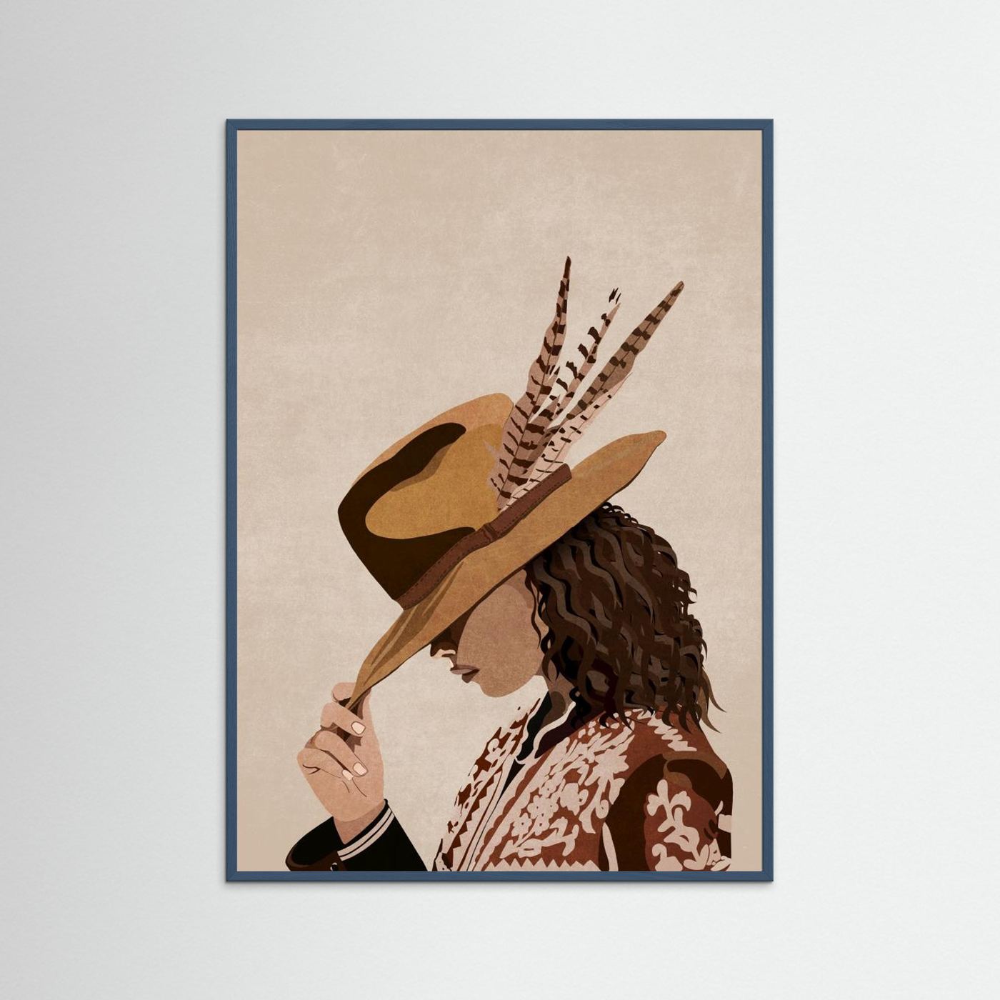 Brunette by Emel Tunaboylu Fine Art Paper