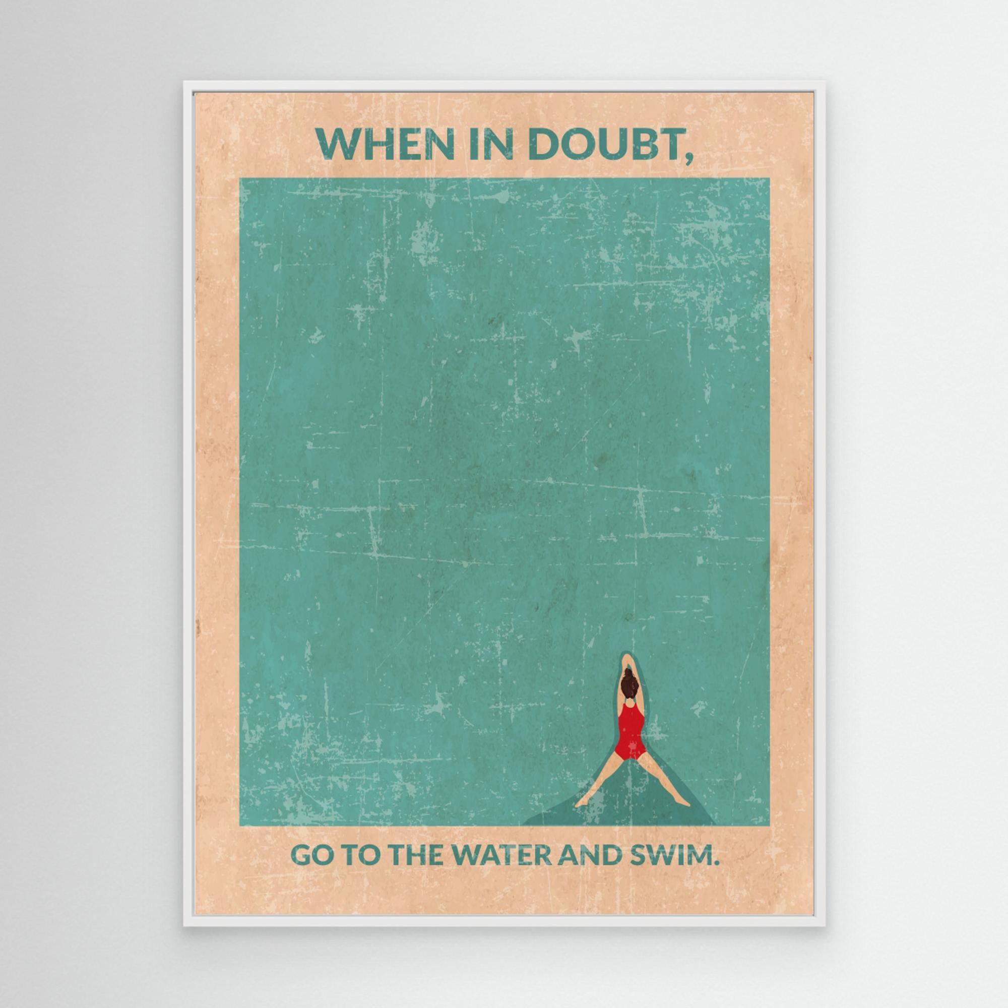 Open Water Standard Wall Art by Wall Chart Art Studio Canvas