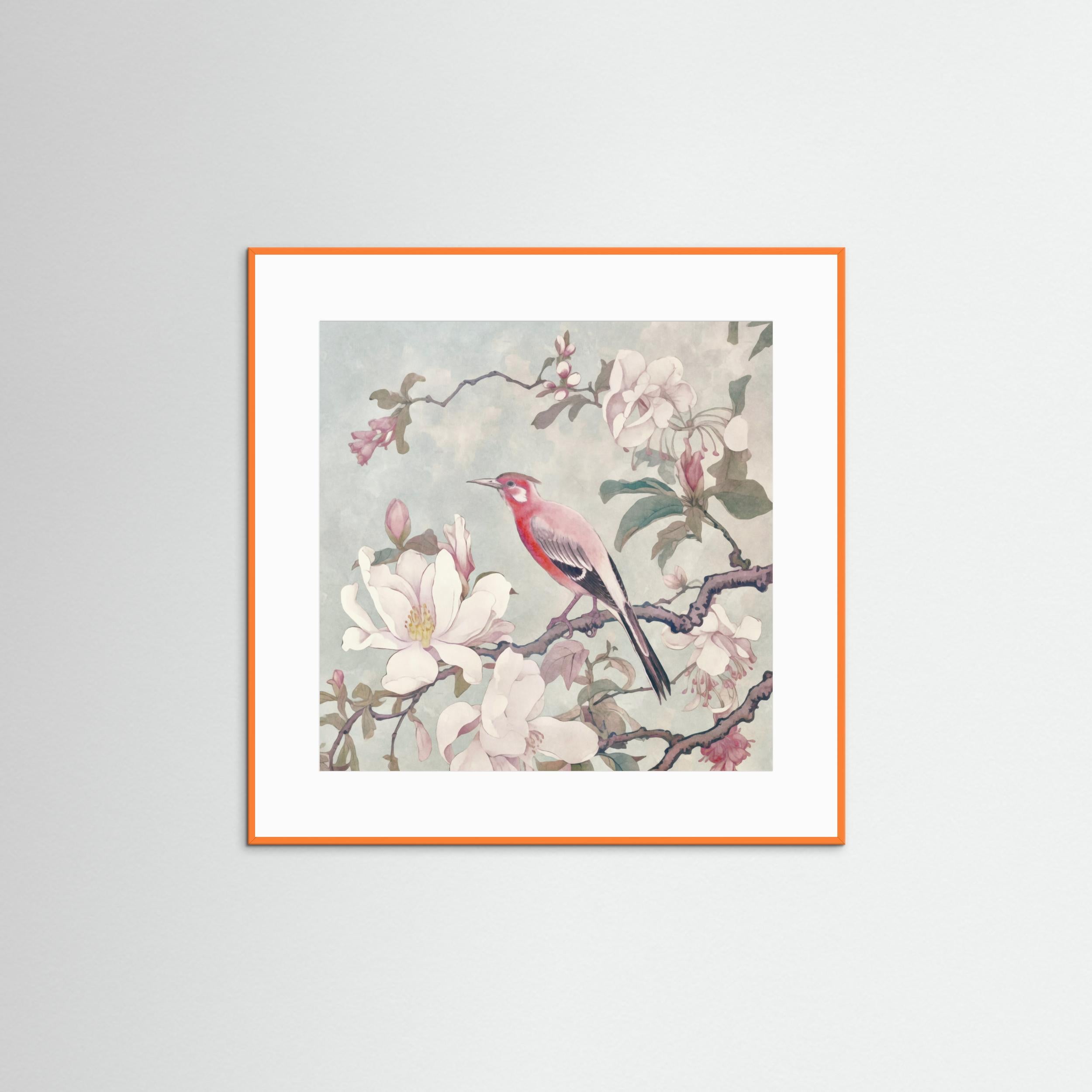 Chinoiserie Bird Spring Vibes 004 by Andrea Haase Fine Art Paper