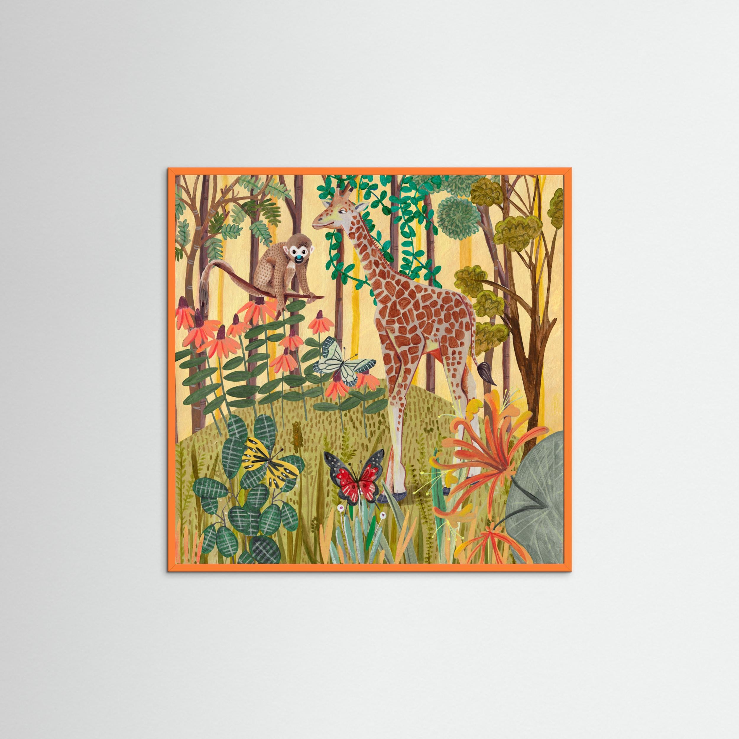 Giraffe in nature by Caroline Bonne Müller Fine Art Paper