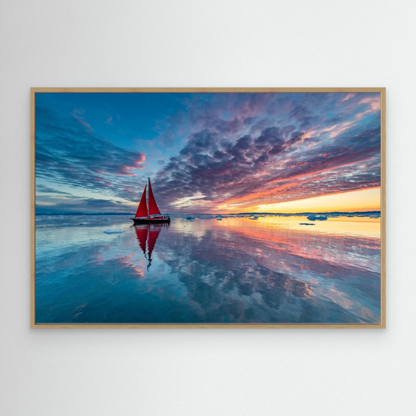 Greenland fire sky by Marc Pelissier Canvas