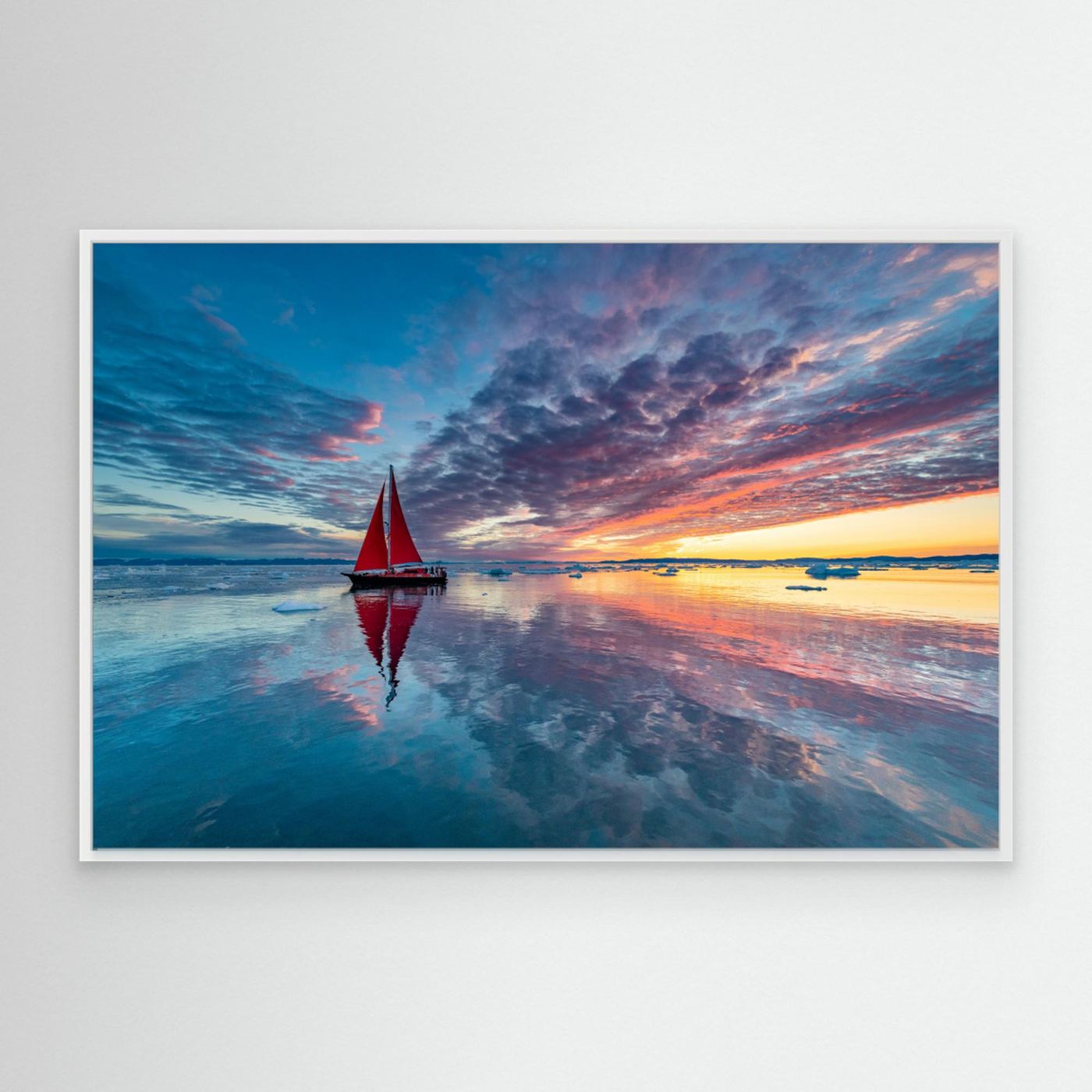 Greenland fire sky by Marc Pelissier Canvas