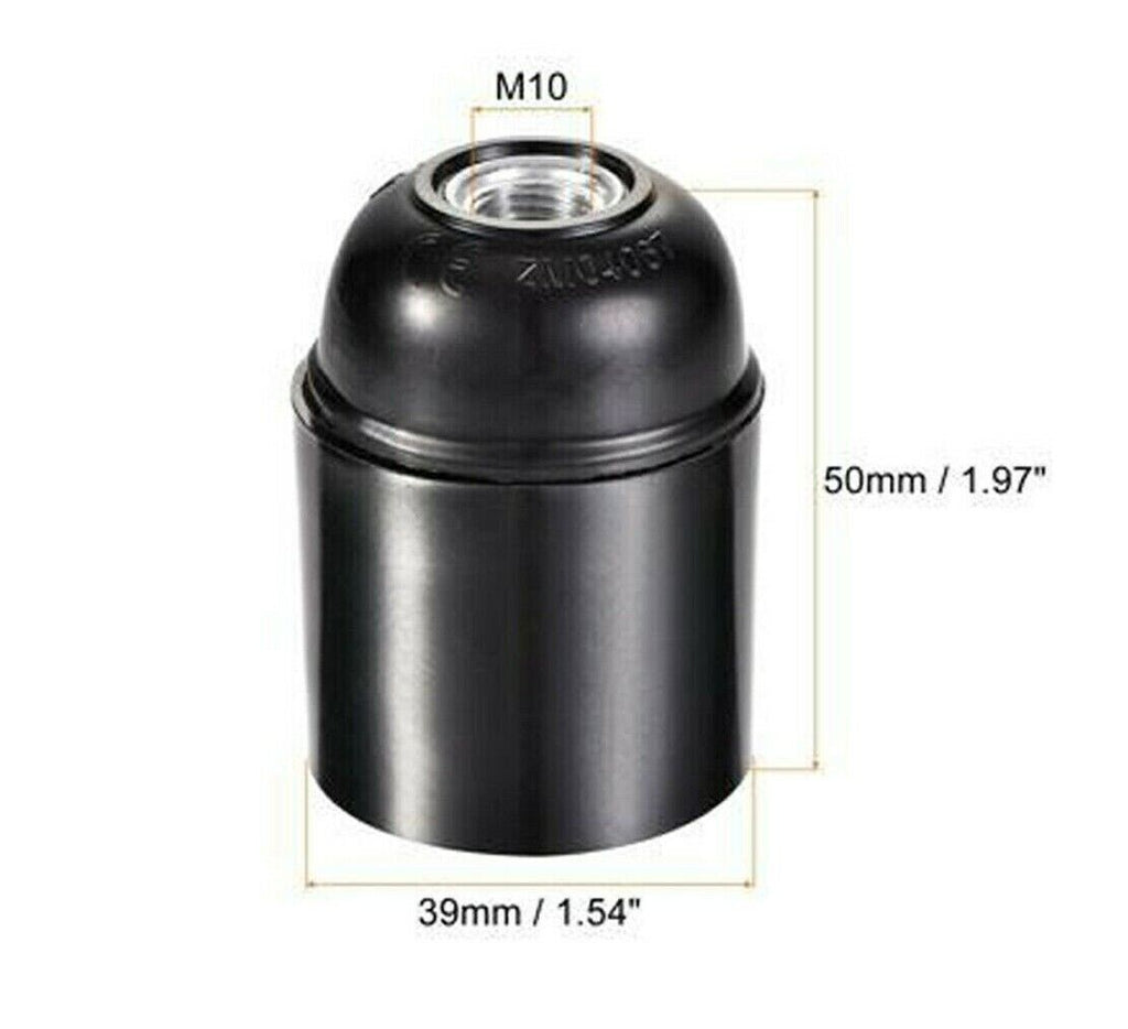 E27 screw Bakelite lamp holder Black ~2988-2
