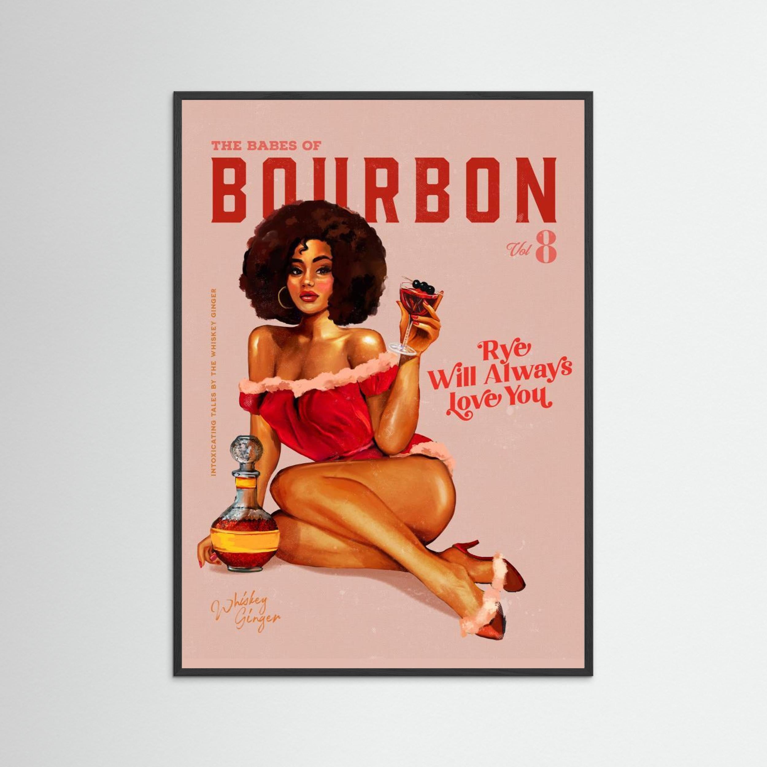 Babes of Bourbon Vol 8 Vintage Pinup Girl With Afro by The Whiskey Ginger