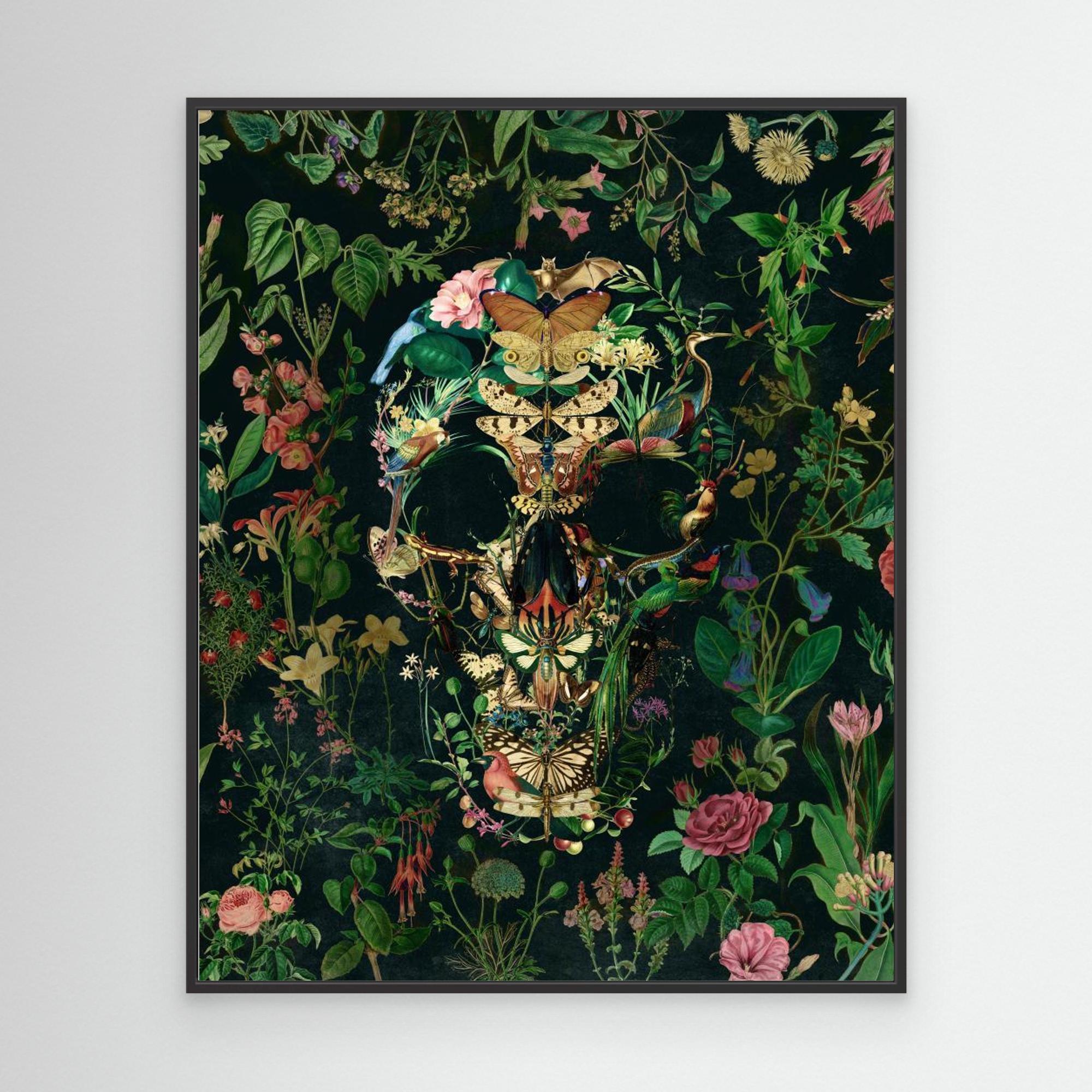 Papillon Skull by Ali Gulec Canvas