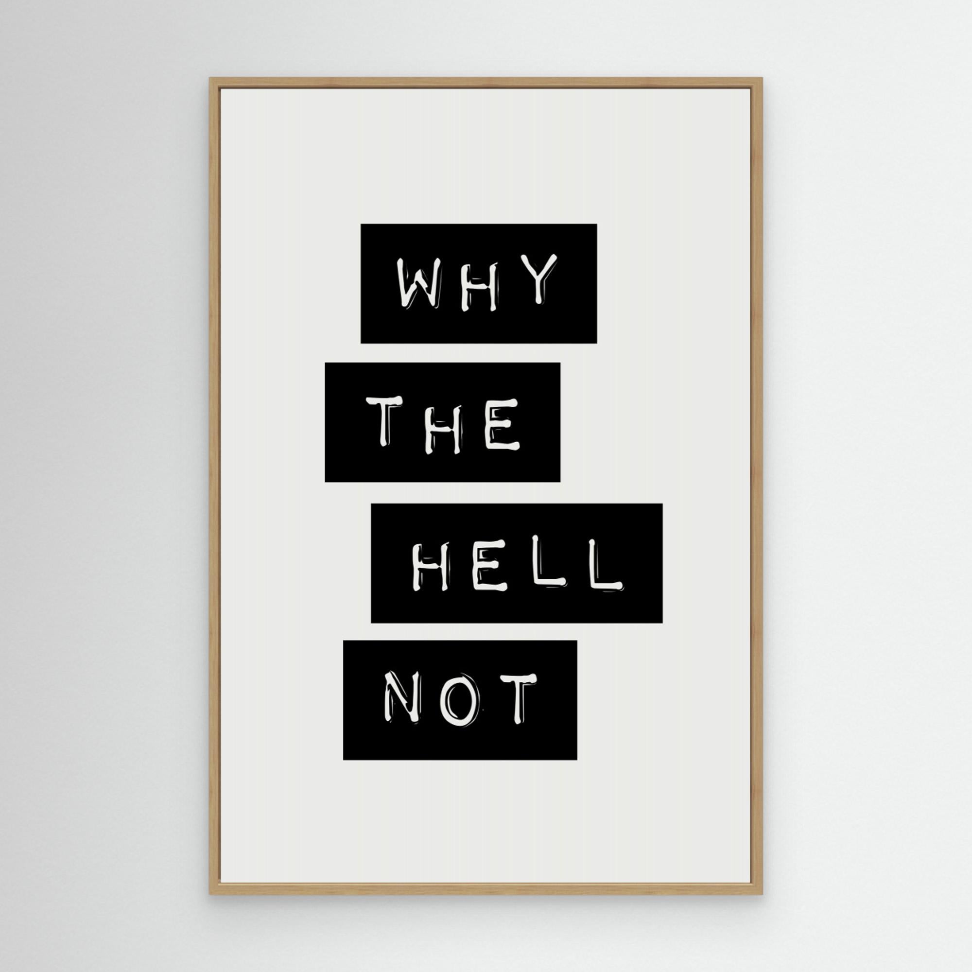 Why the Hell Not by Brett Wilson Canvas