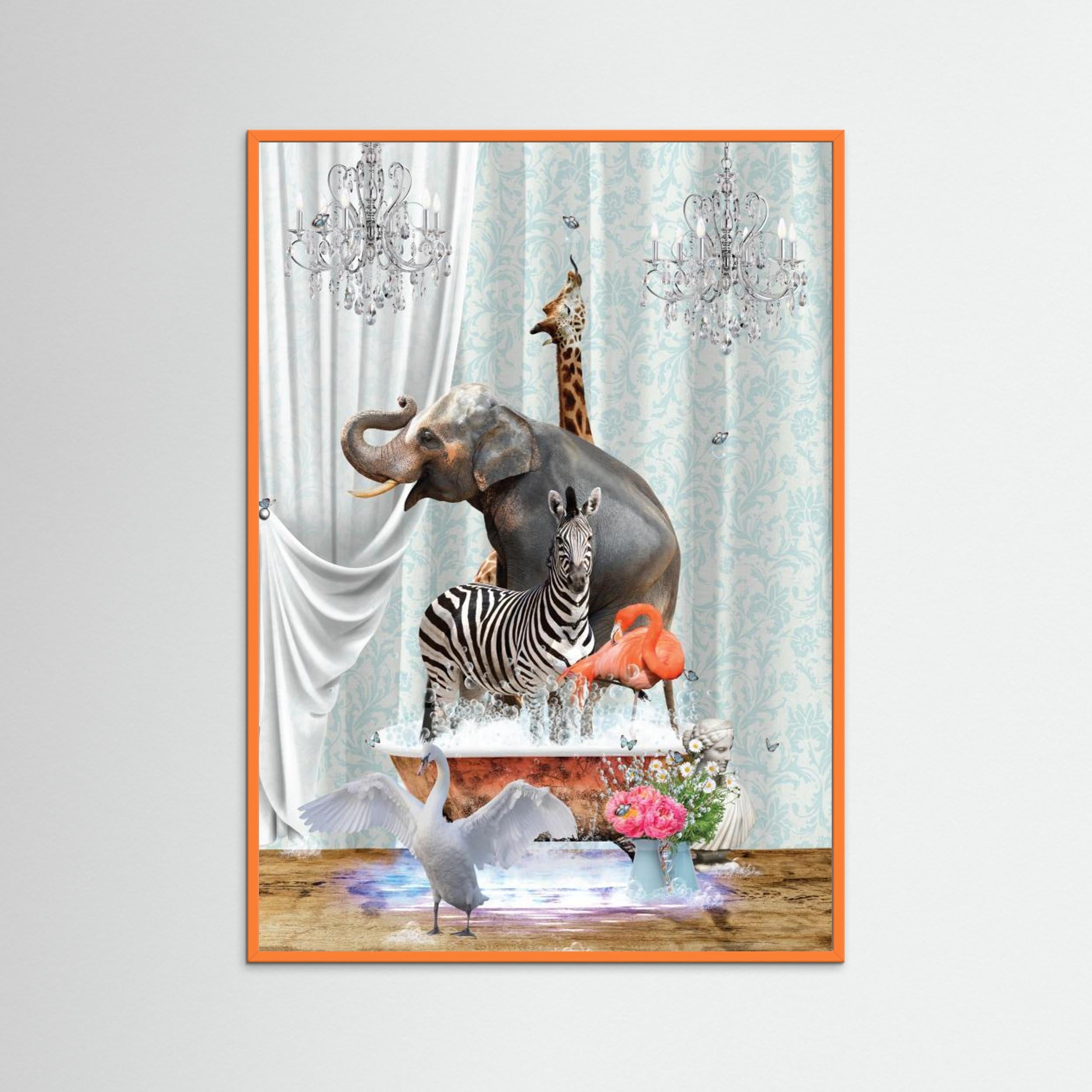 Family Time &amp; Bubbles by Sue Skellern Fine Art Paper 