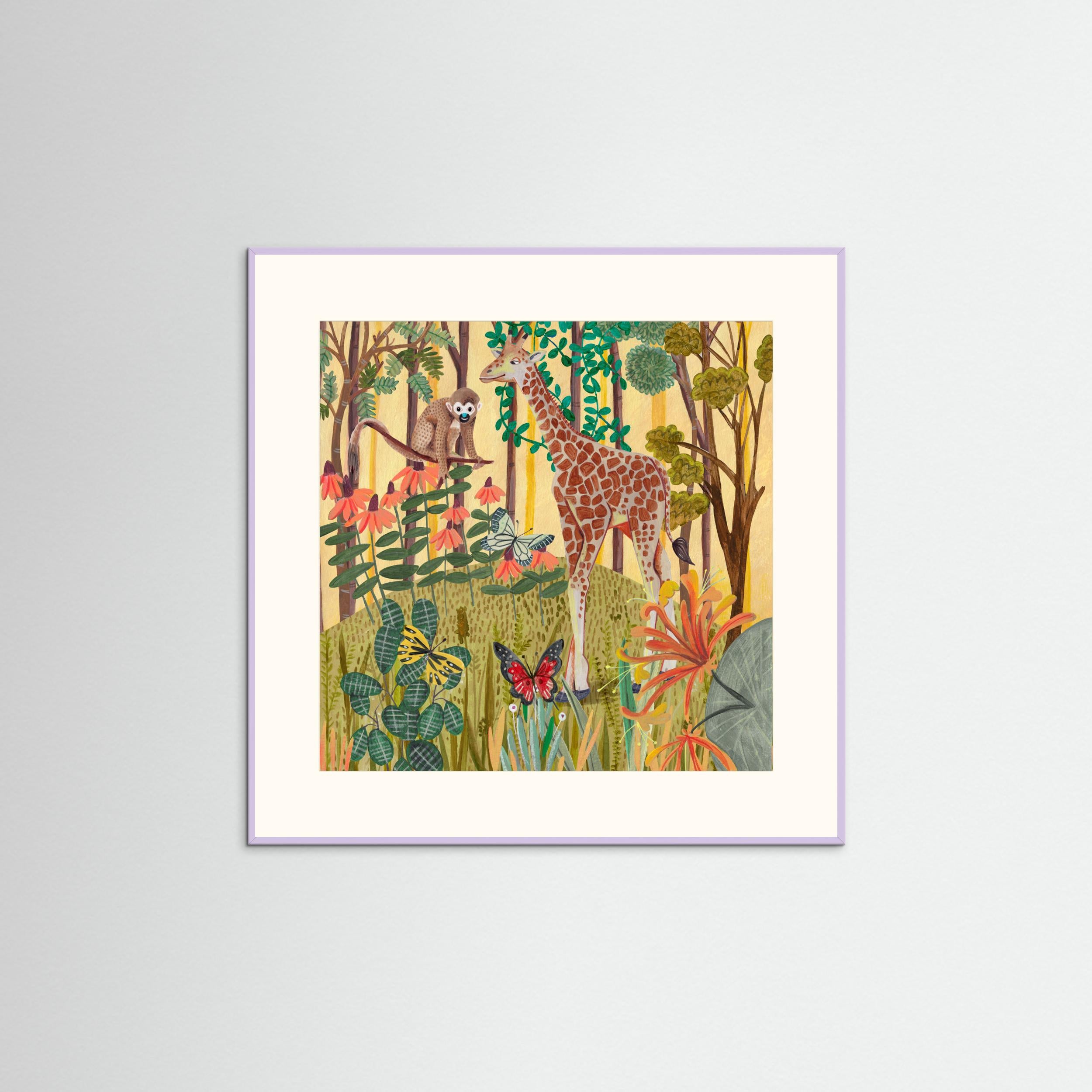 Giraffe in nature by Caroline Bonne Müller Fine Art Paper