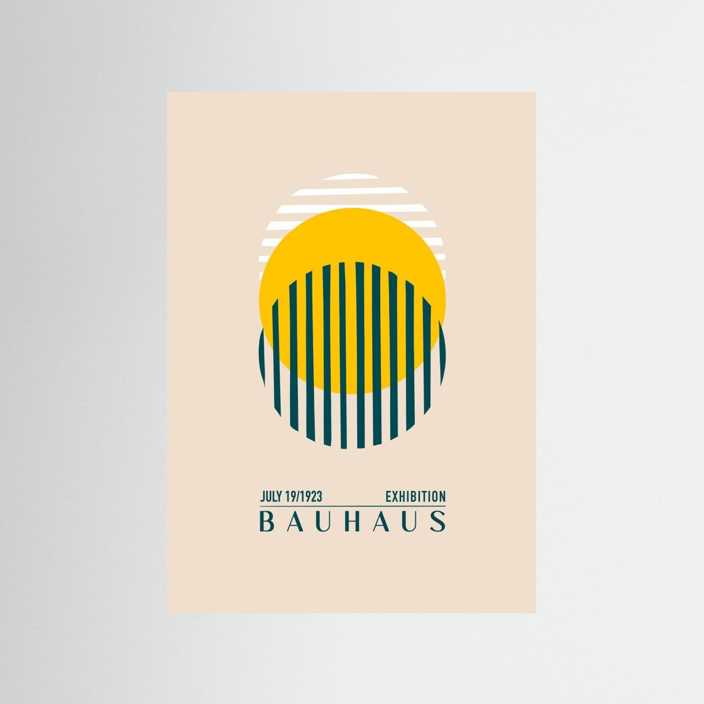 Bauhaus Sari Kure by Emel Tunaboylu Fine Art Paper