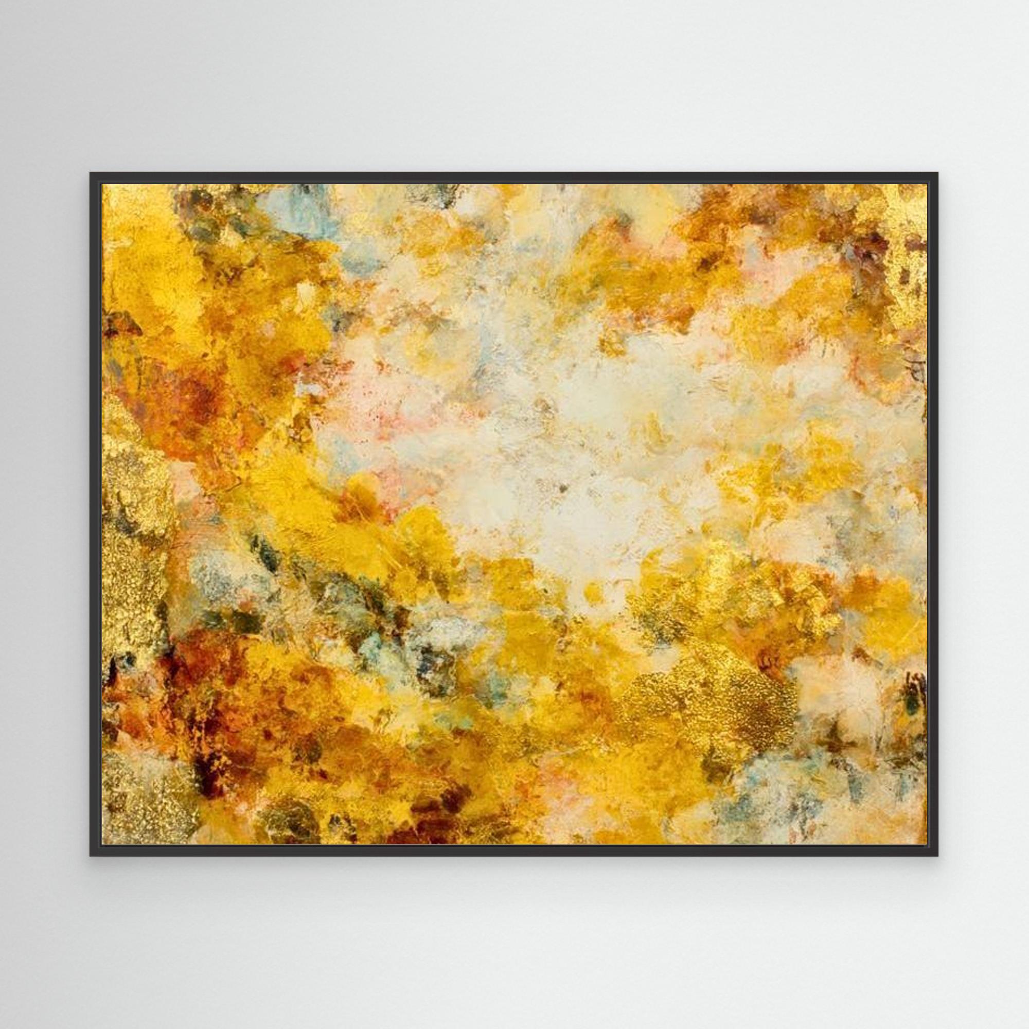 Forever Gold No.1 by Natty Jaxxx The Frame gain Canvas