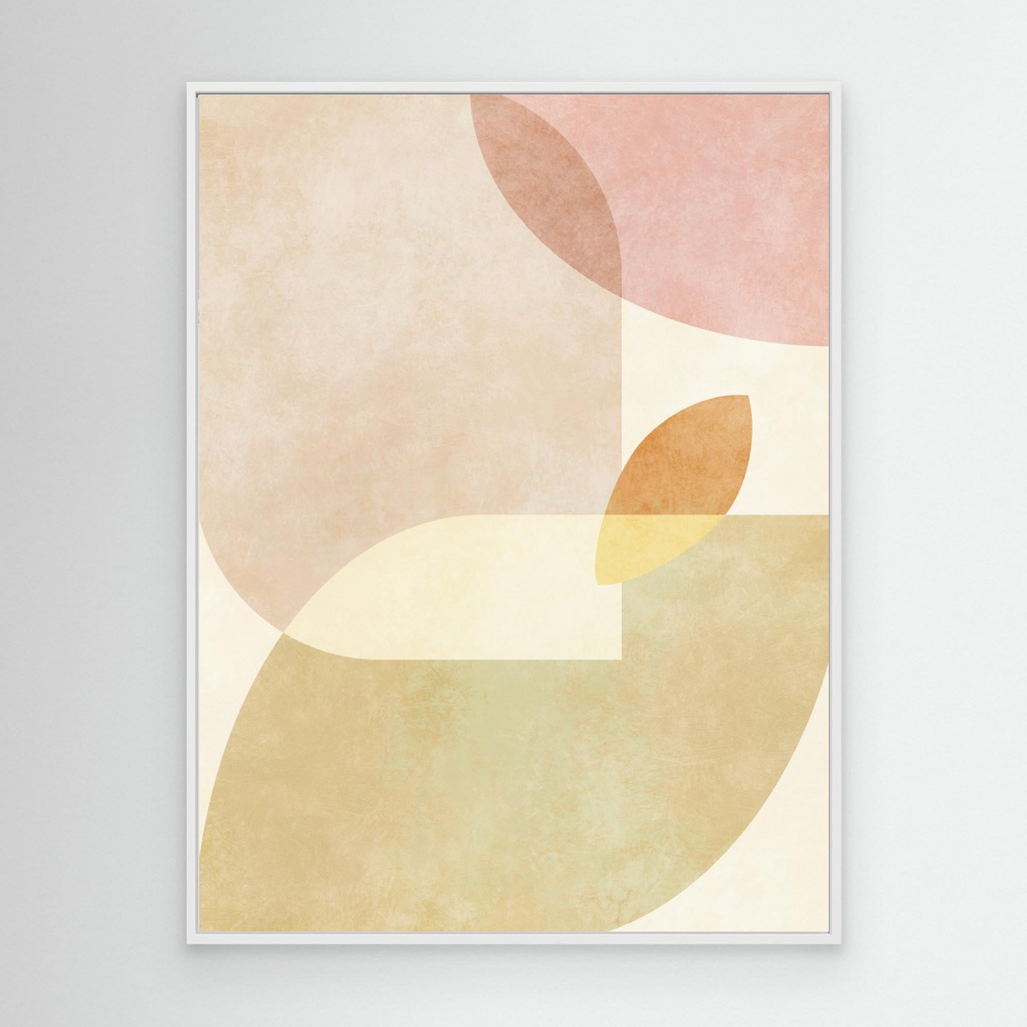 Aqua Shapes1 Kopie by Ana Rut Bre Canvas