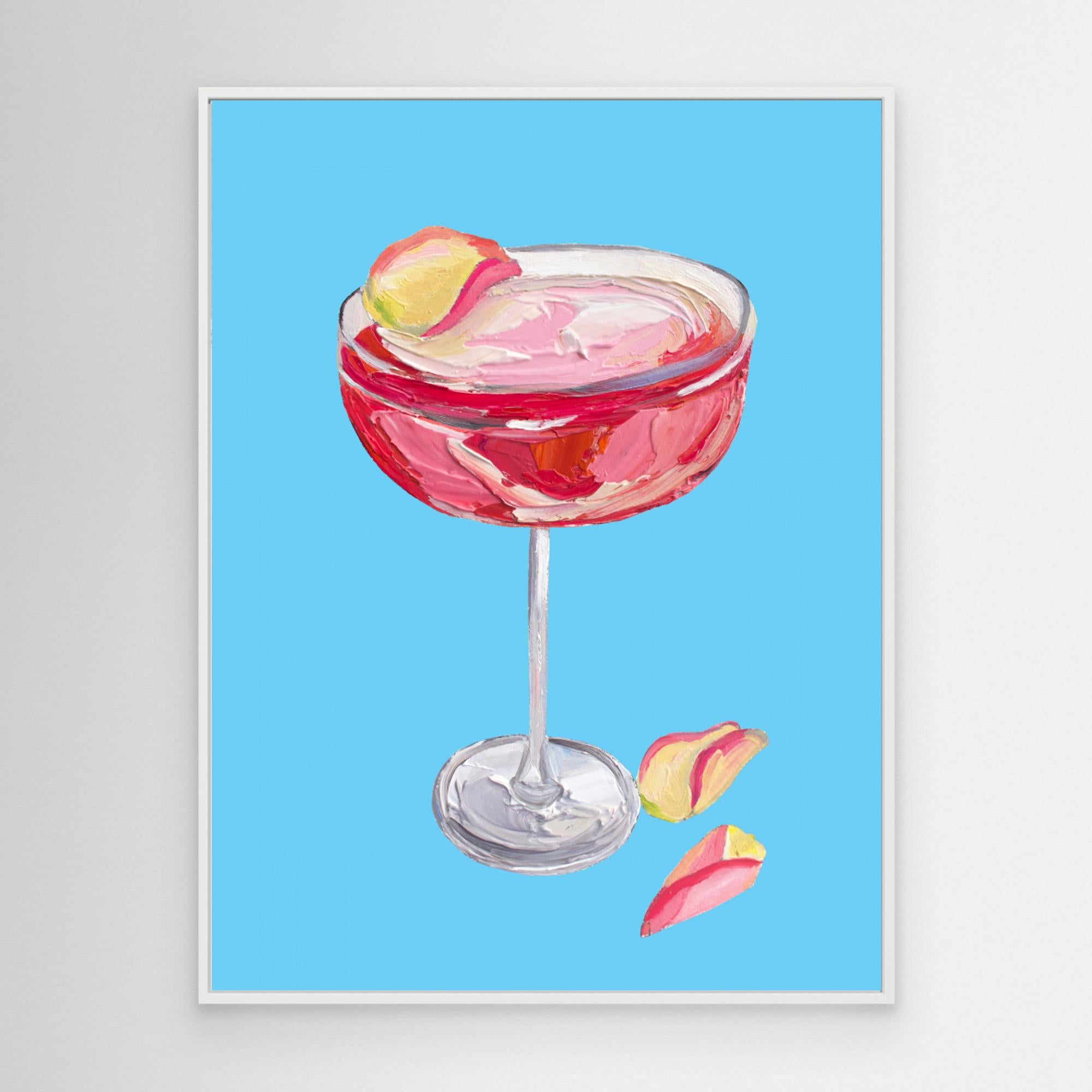 Sparkling Rose Gin Cocktail by Alice Straker Canvas