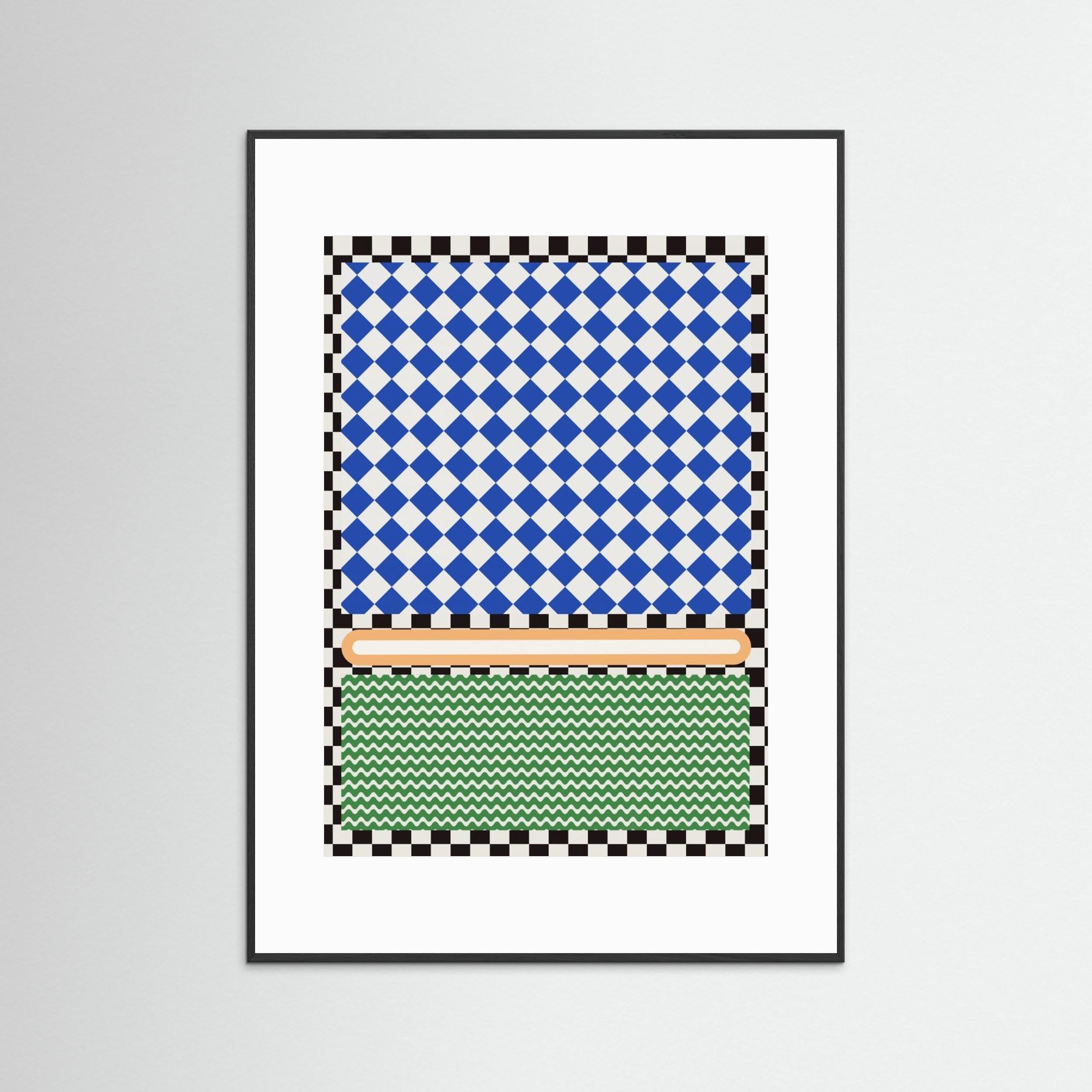 Checkered rothko inspirration by Little Dean Fine Art Paper 