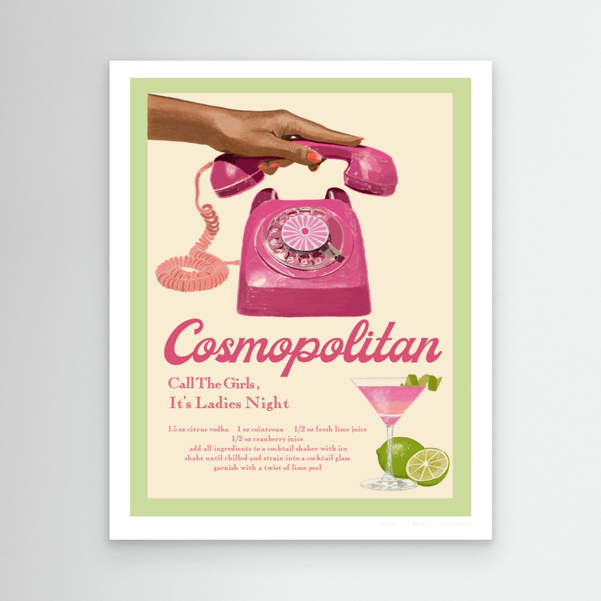 Jlr Cocktails Cosmopolitan by Jenny Liz Rome Canvas