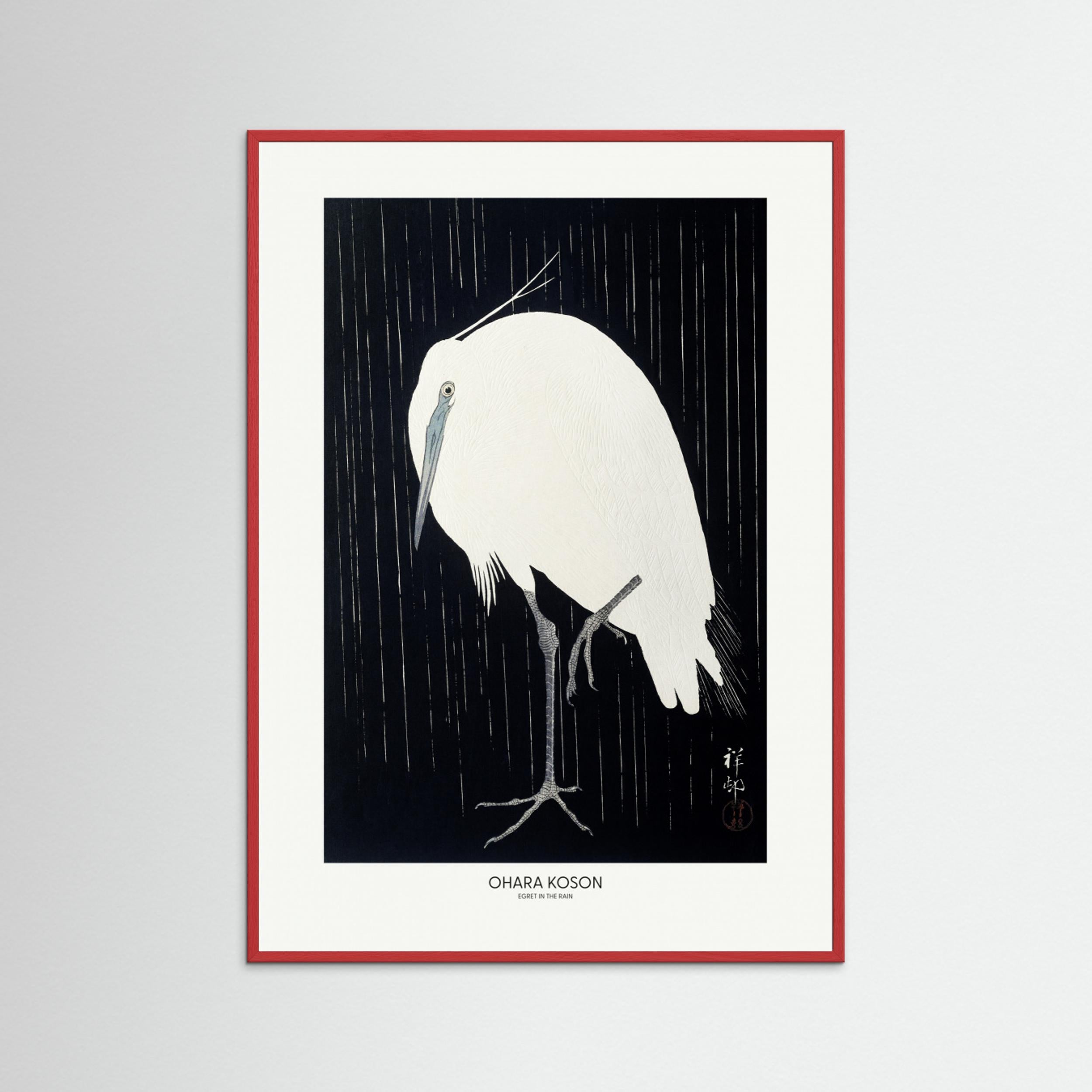 Egret In The Rain Fine Art Paper 
