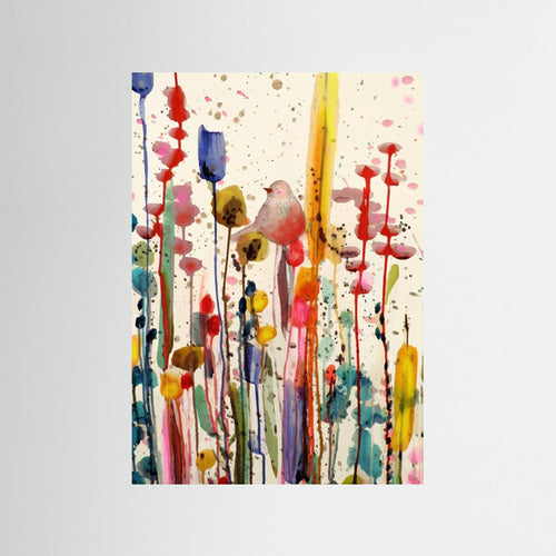 Bird in Bliss by Sylvie Demers Fine Art Paper