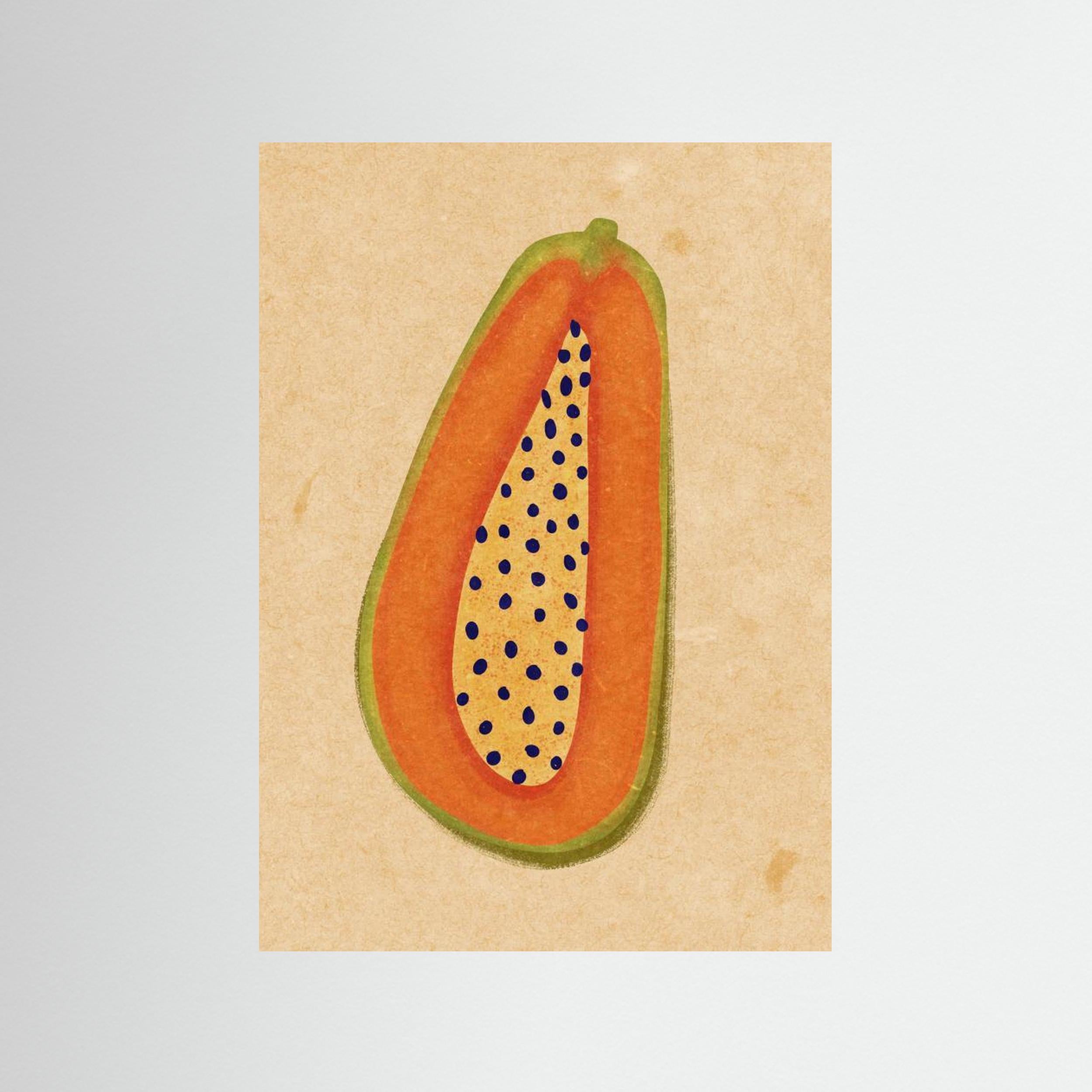 Simple papaya by Raissa Oltmanns Fine Art Paper 
