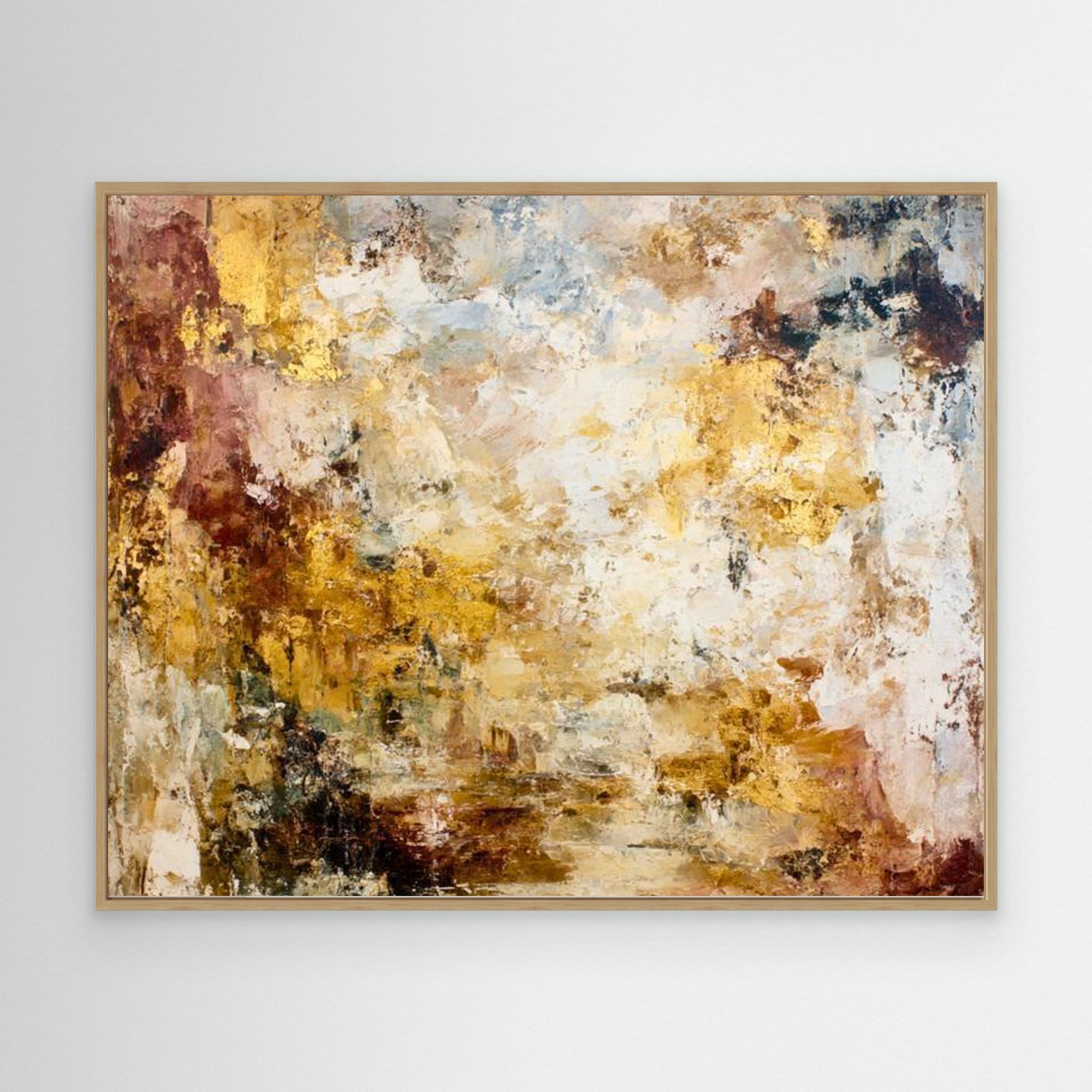 Burning Gold No.2 By Natty Jaxxx The Frame Gain Canvas