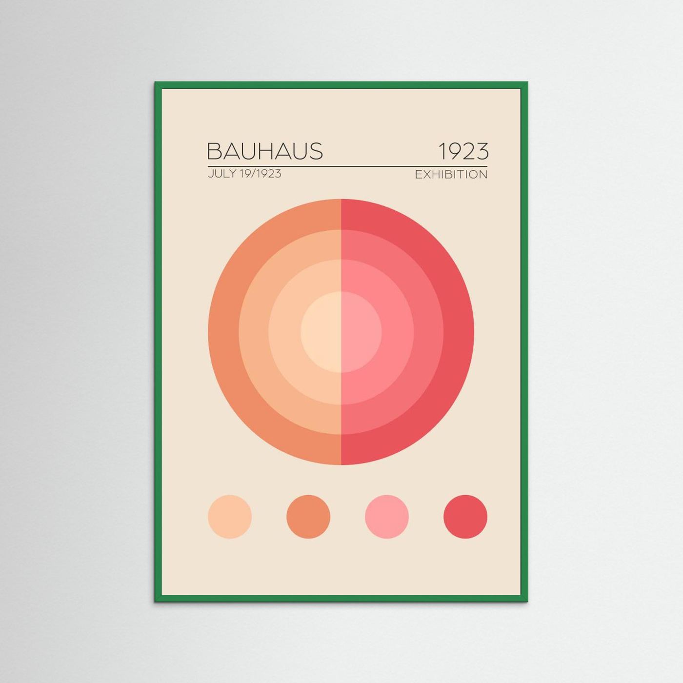 Bauhaus Pembe Daire by Emel Tunaboylu Fine Art Paper 