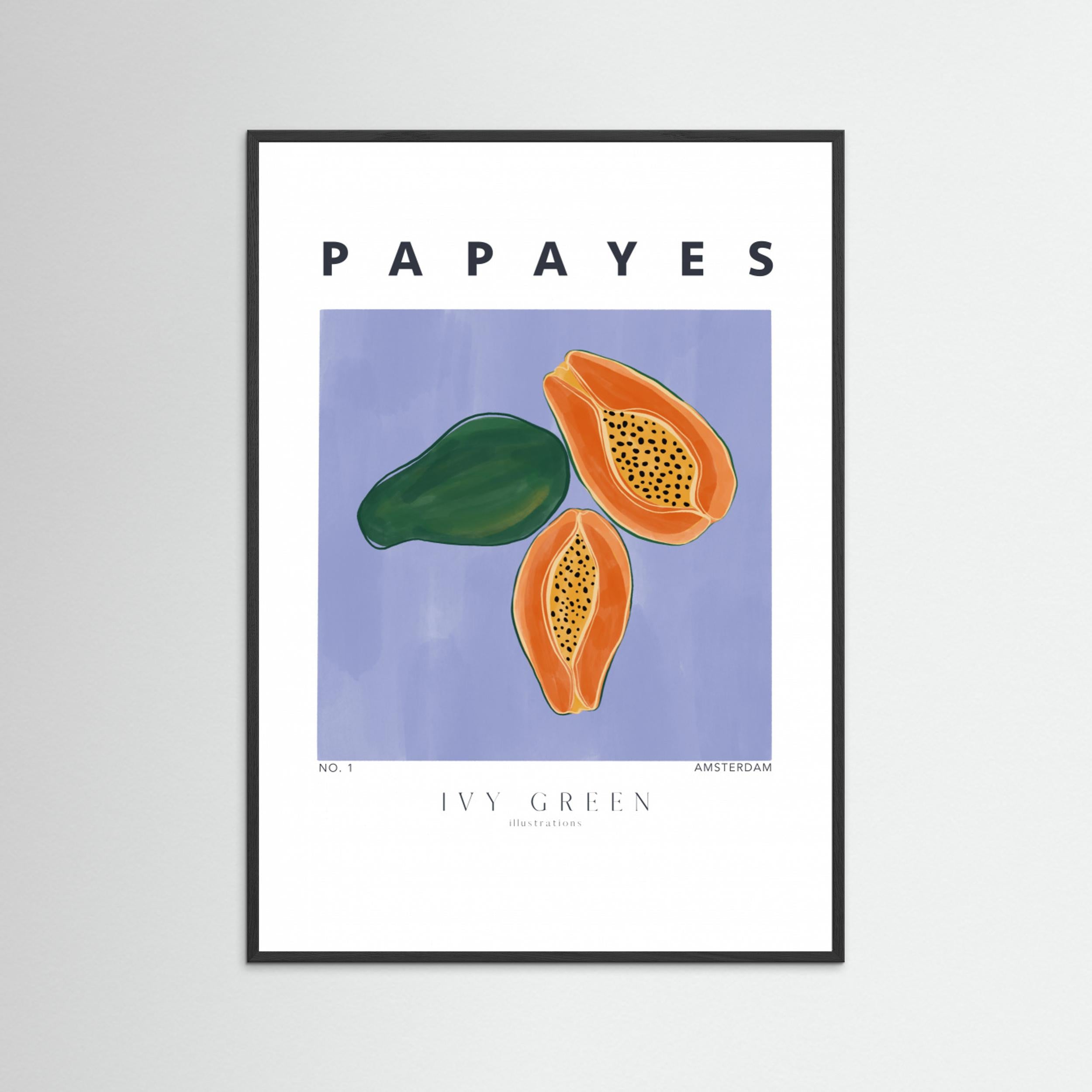 Papayes by Ivy Green Illustrations Fine Art Paper 