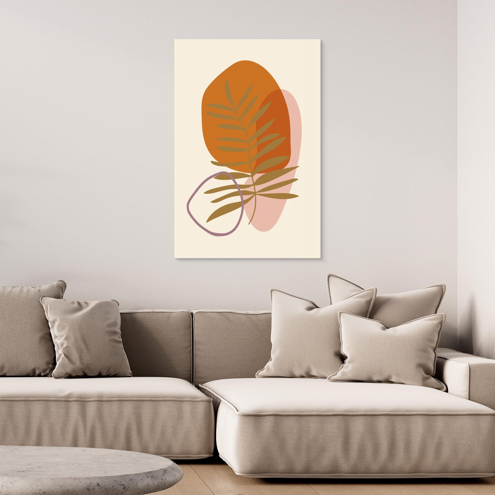 Abstract Botanical Boho Leaves 27 by Dina Dankers Canvas