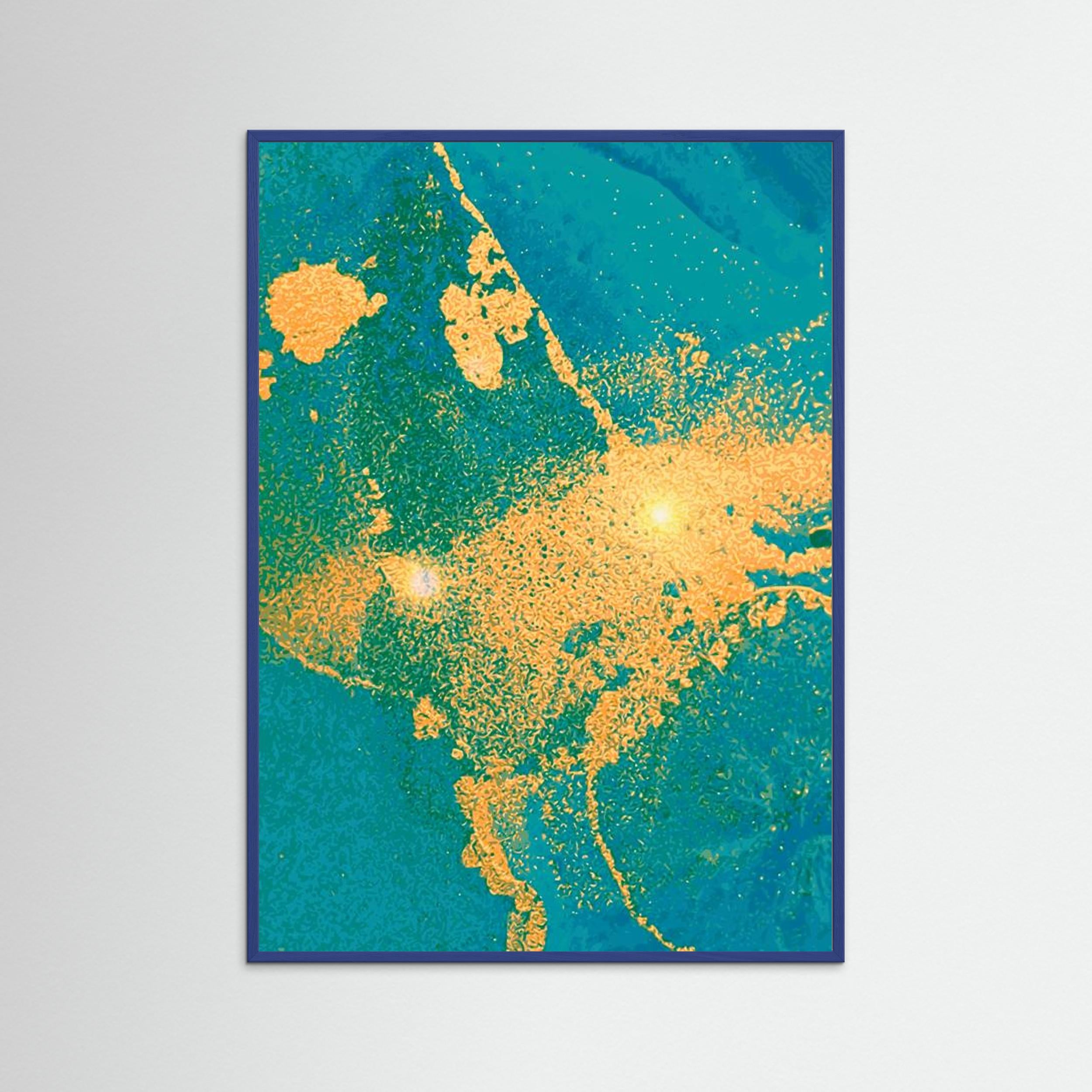 Rich Ocean No.1 by The Frame Gain Canvas