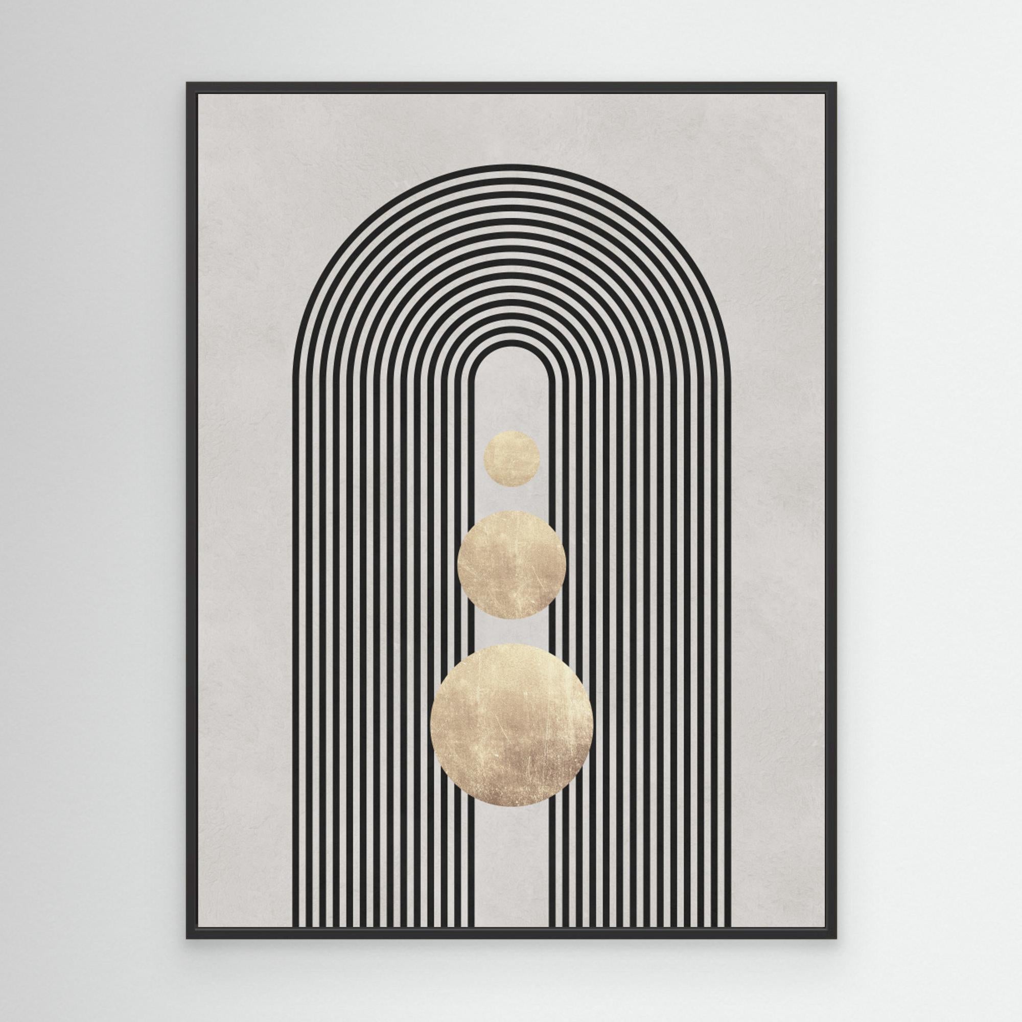 Lines and circles 19 by Vitor Costa Canvas