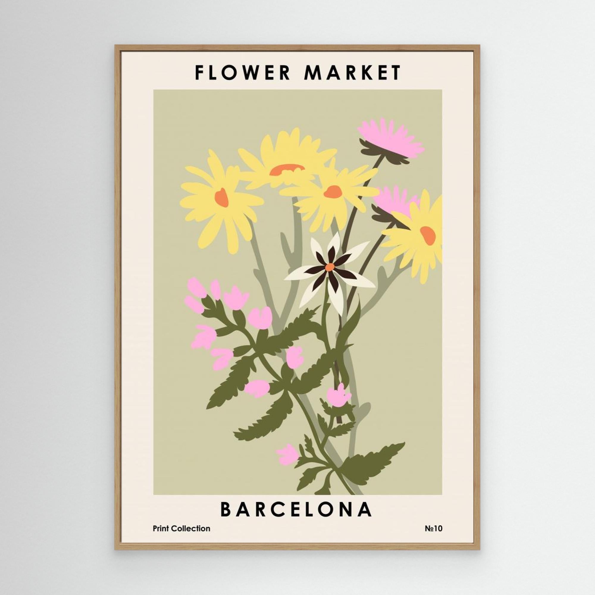 Flower Market Barcelona by Nktn Canvas