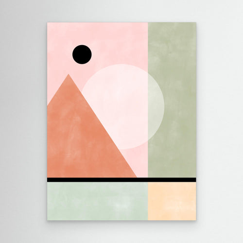 3x4 Aspectratio Pinkgreen27 by Elena Ristova Canvas