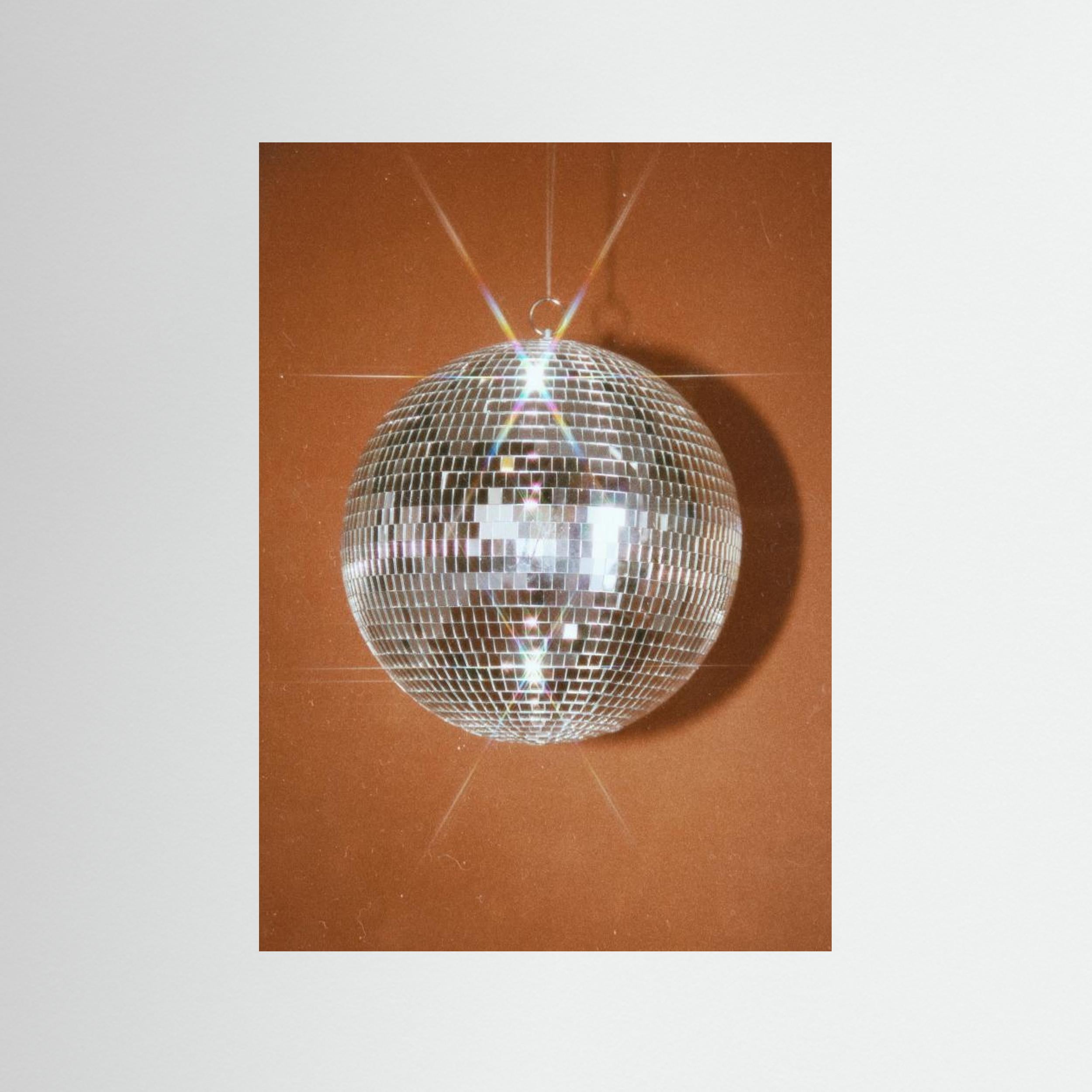 Orange Disco Ball by Samantha Hearn Fine Art Paper