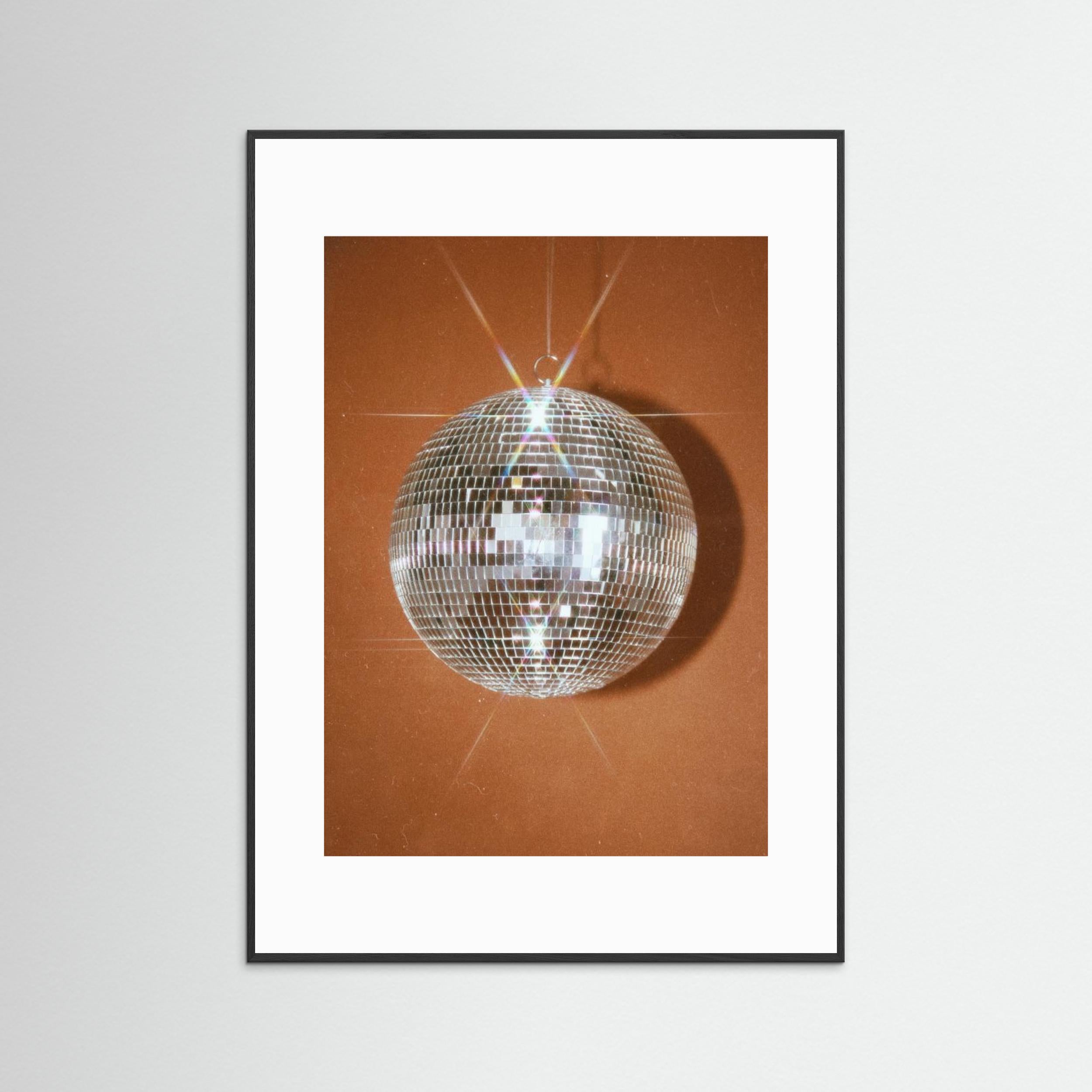 Orange Disco Ball by Samantha Hearn Fine Art Paper