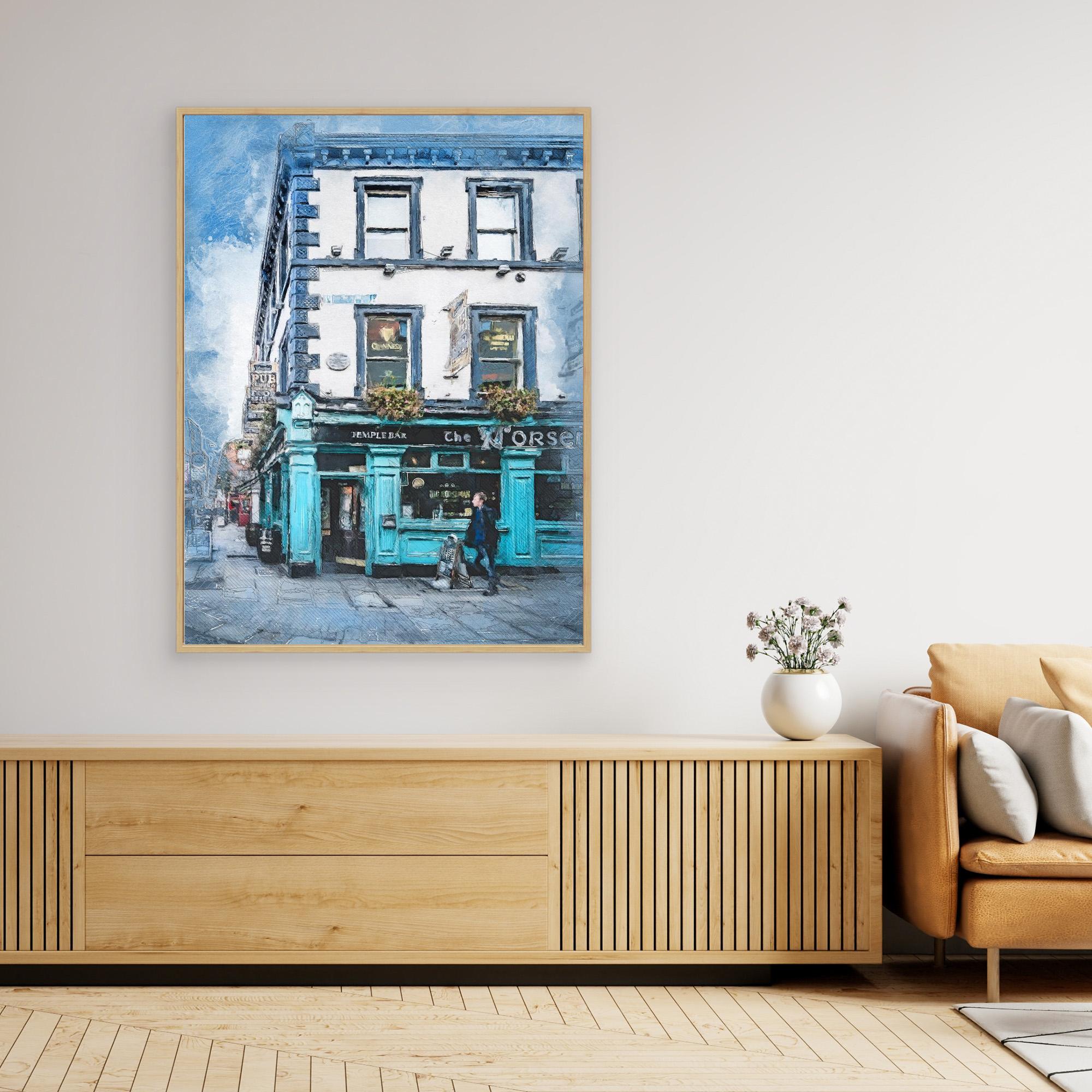 Dublin City Watercolor Art Ireland (17) by Justyna Jaszke