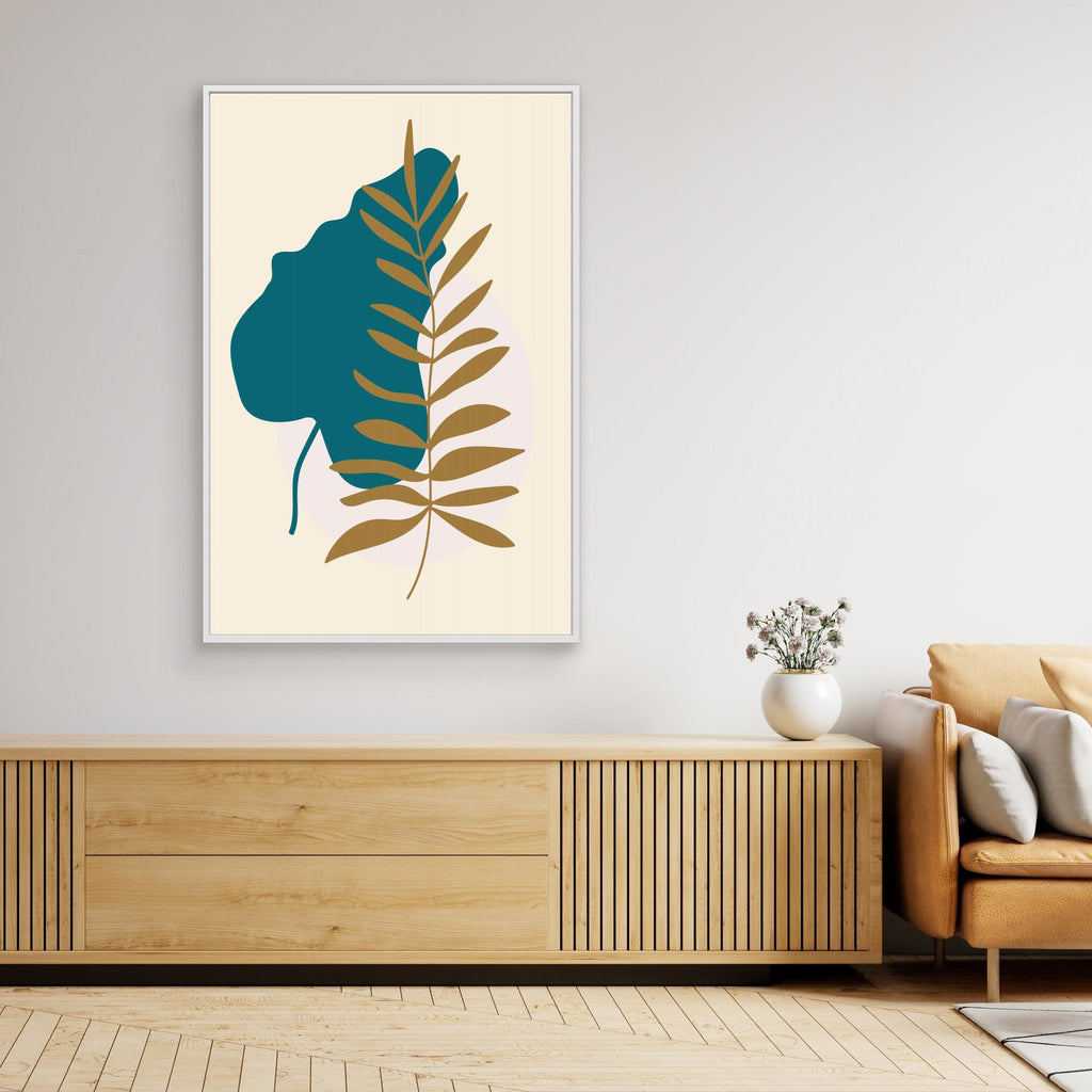 Abstract Botanical Boho Leaves 16 by Dina Dankers Canvas