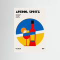 Aperol Spritz Cocktail Bauhaus Art Print by Retrodrome
