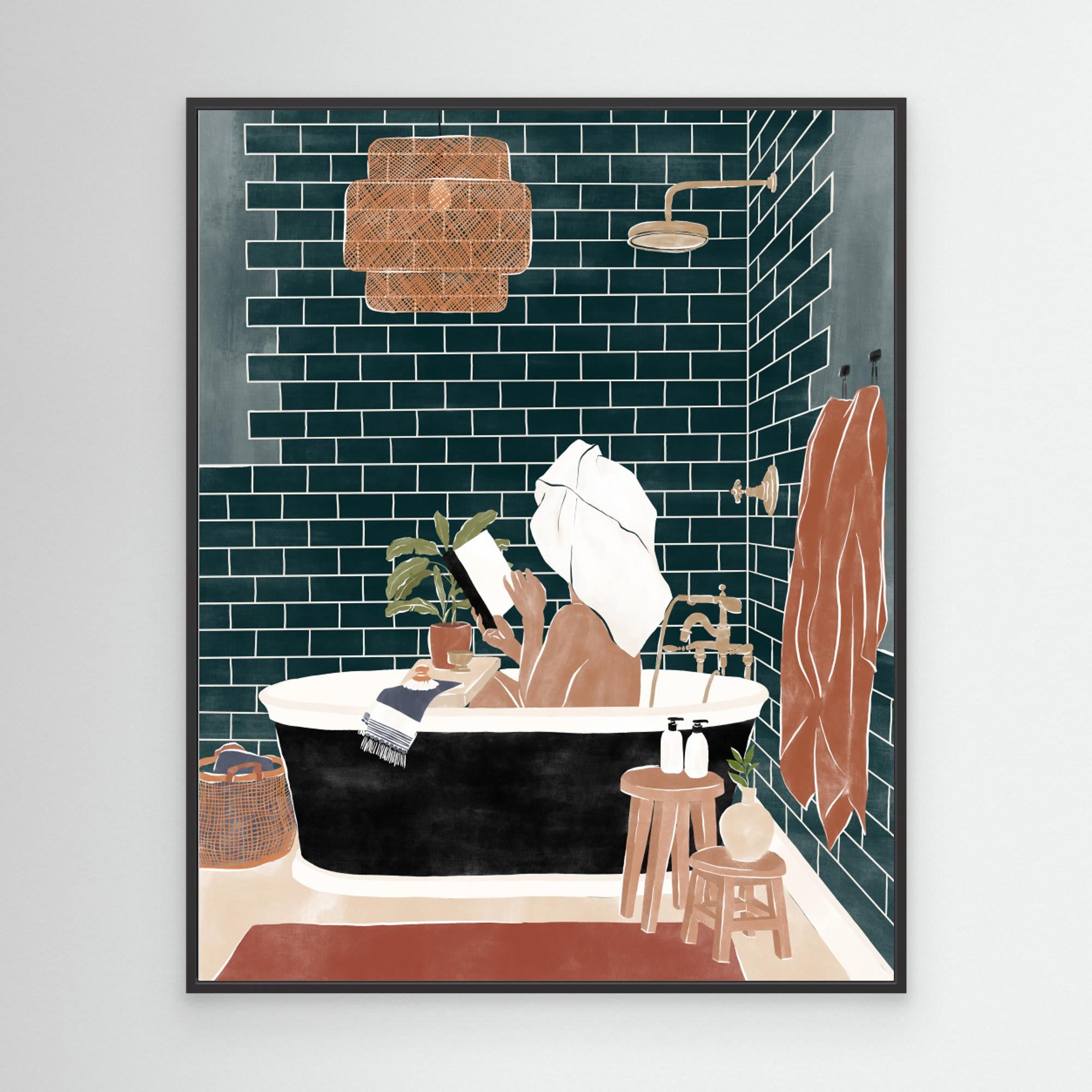 Bathroom Babe by Ivy Green Illustrations Canvas