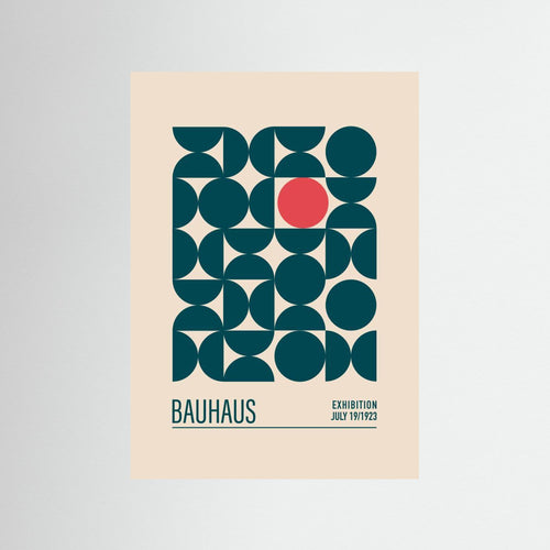Bauhaus Mavi Kureler by Emel Tunaboylu Fine Art Paper 