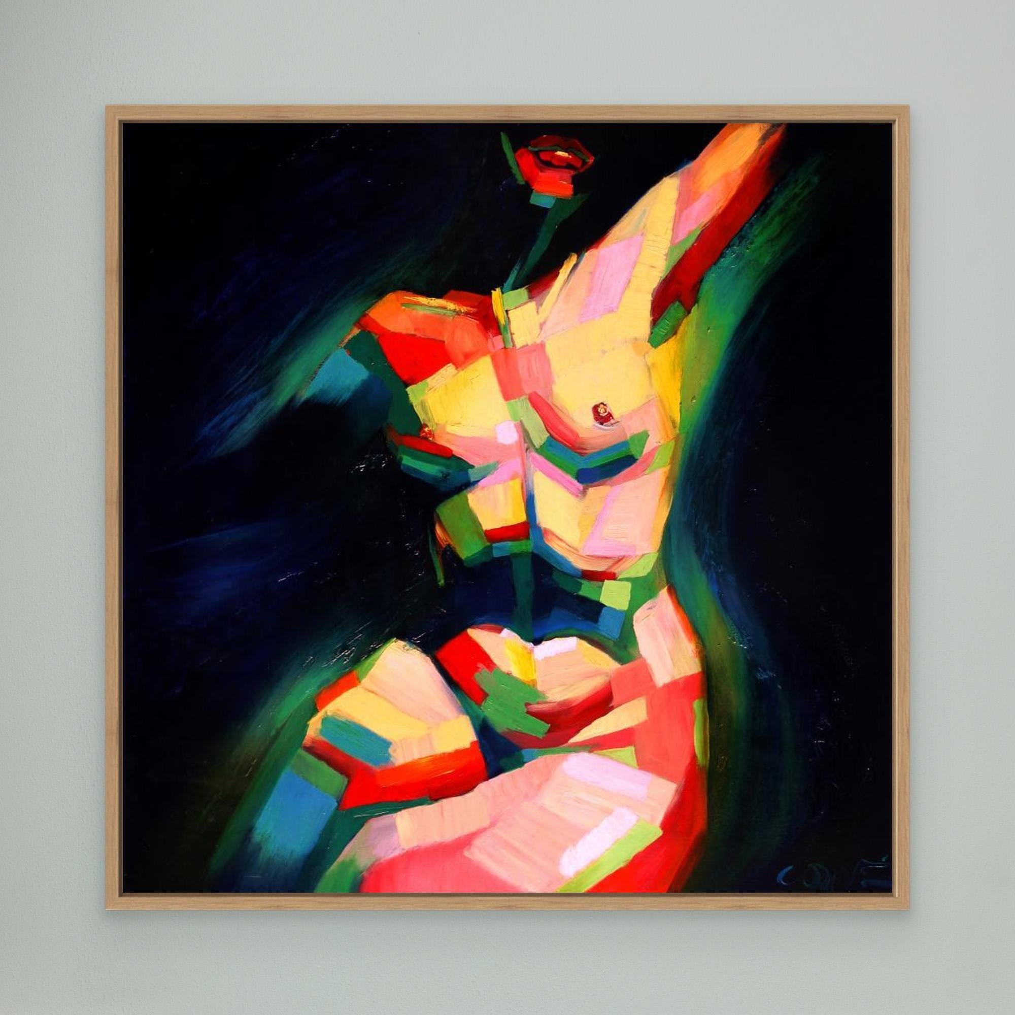 Cubist Sitting Nude (2014) by Corné Akkers