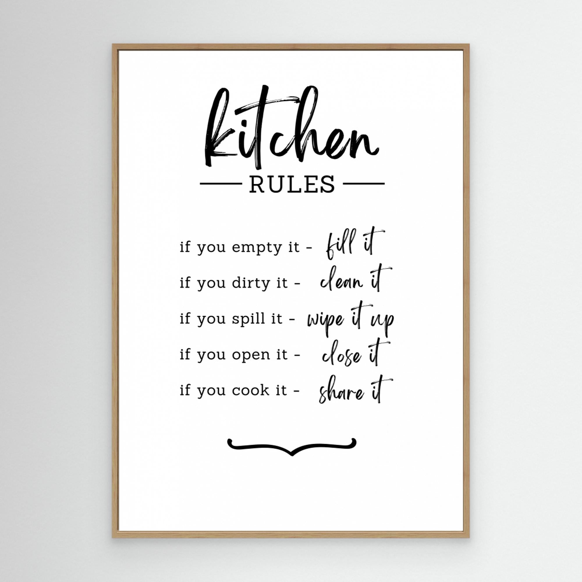 Kitchen Rules by Kristina N.   Soul Art Shop Canvas