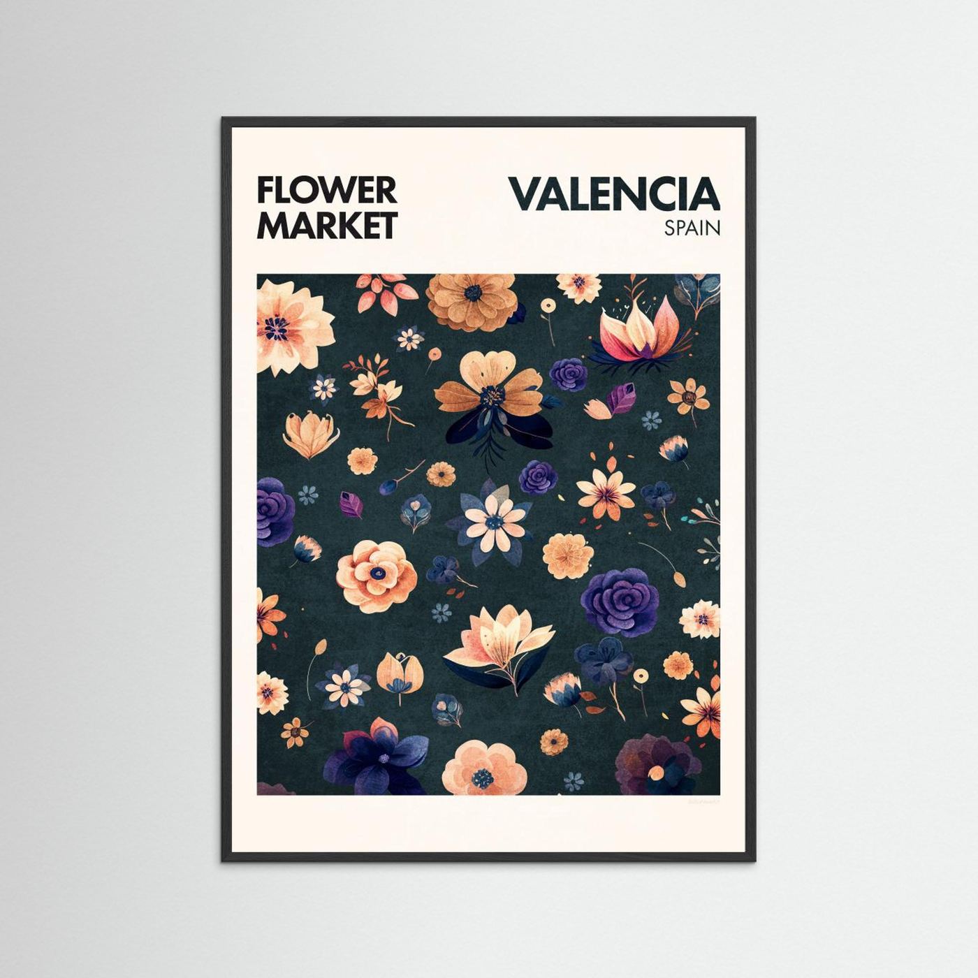 Flower Market- Valencia by Emel Tunaboylu Fine Art Paper