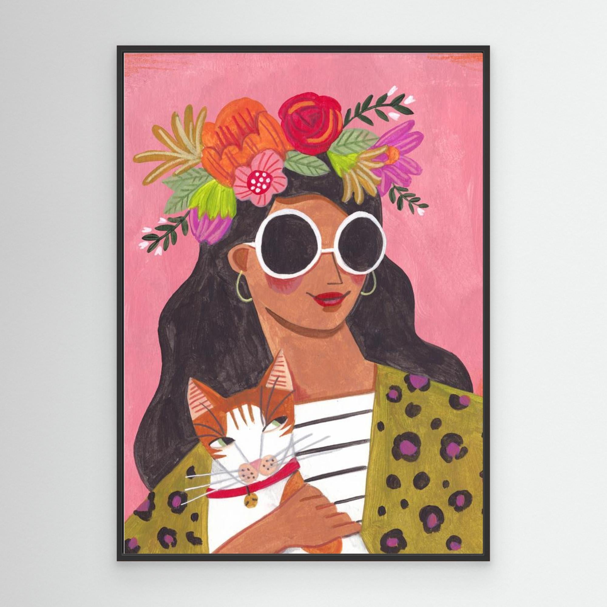 Cat Lady by Caroline Bonne Müller Canvas