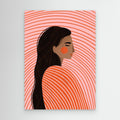 The Woman With the Lines by Bea Müller Canvas