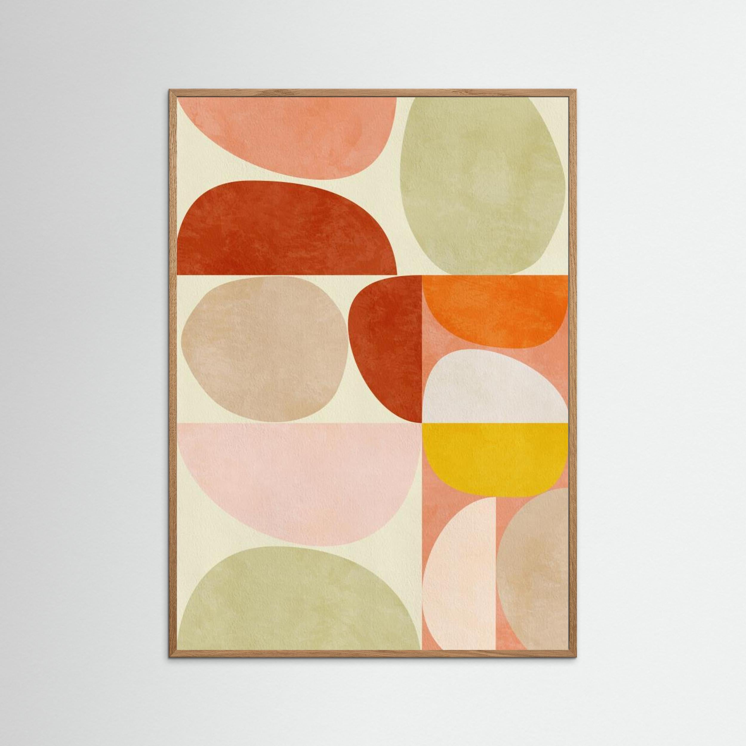 Pastel Geometry by Ana Rut Bre Fine Art Paper