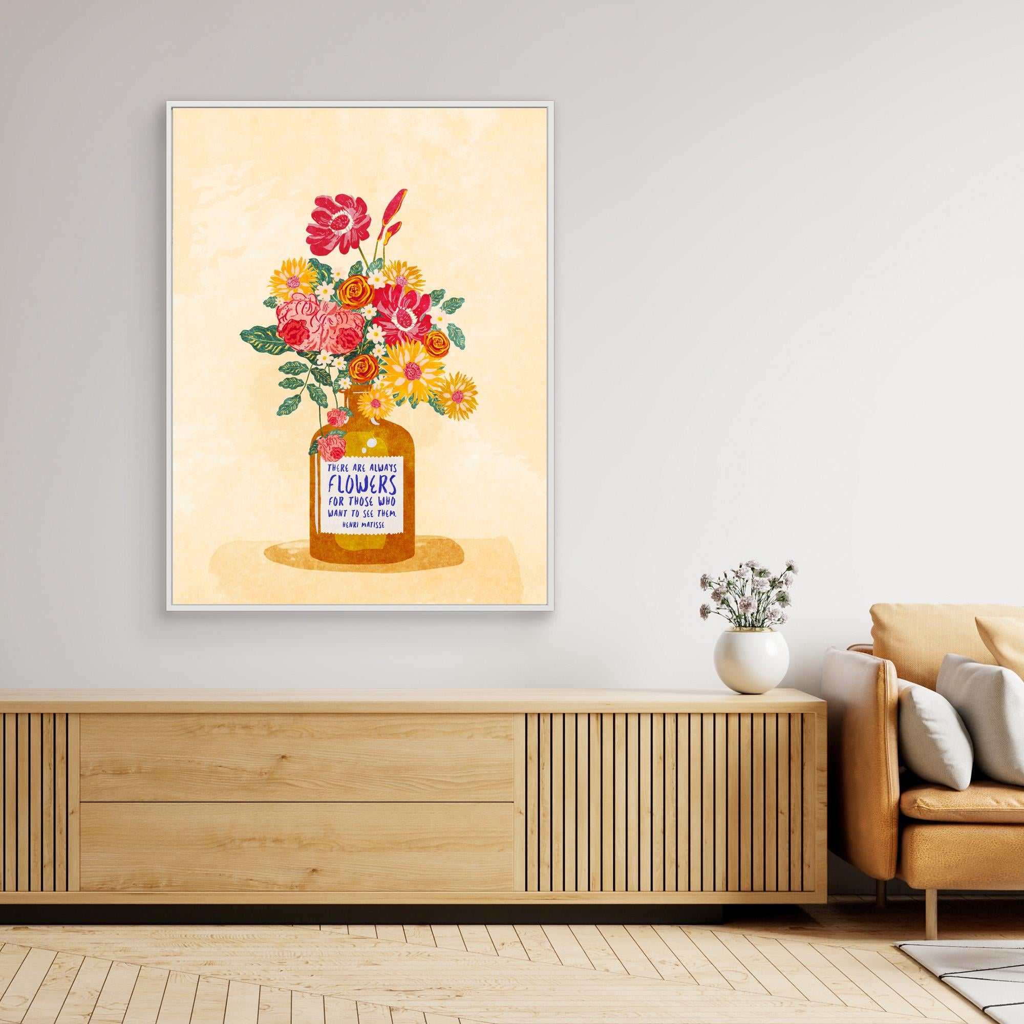 Always flowers by Raissa Oltmanns Canvas