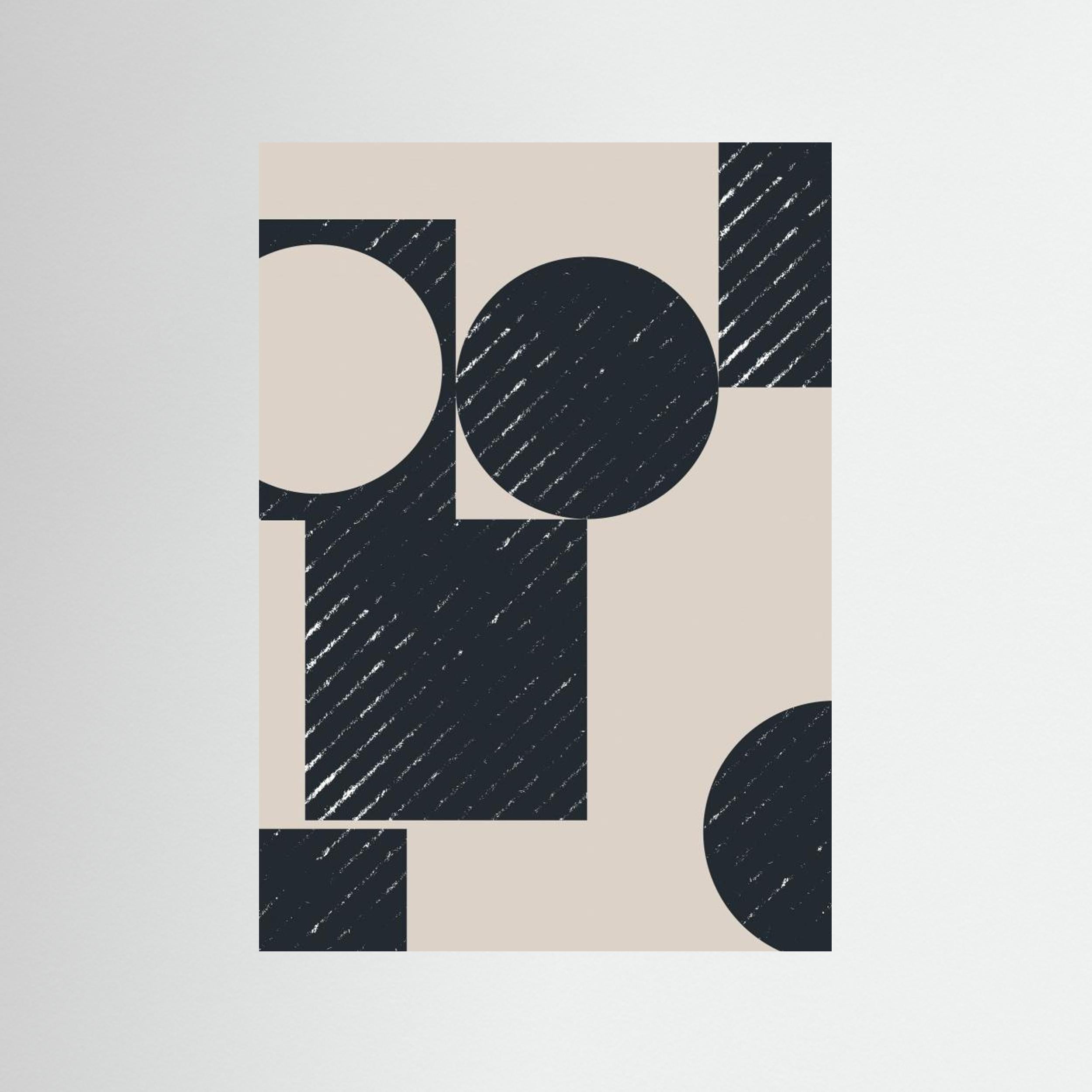 Geometric `Modern No 2 by The Miuus Studio Fine Art Paper