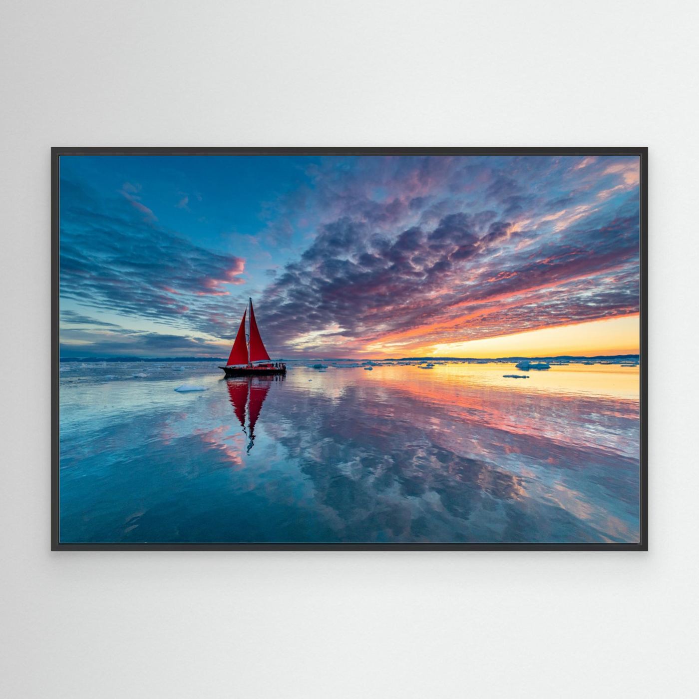 Greenland fire sky by Marc Pelissier Canvas