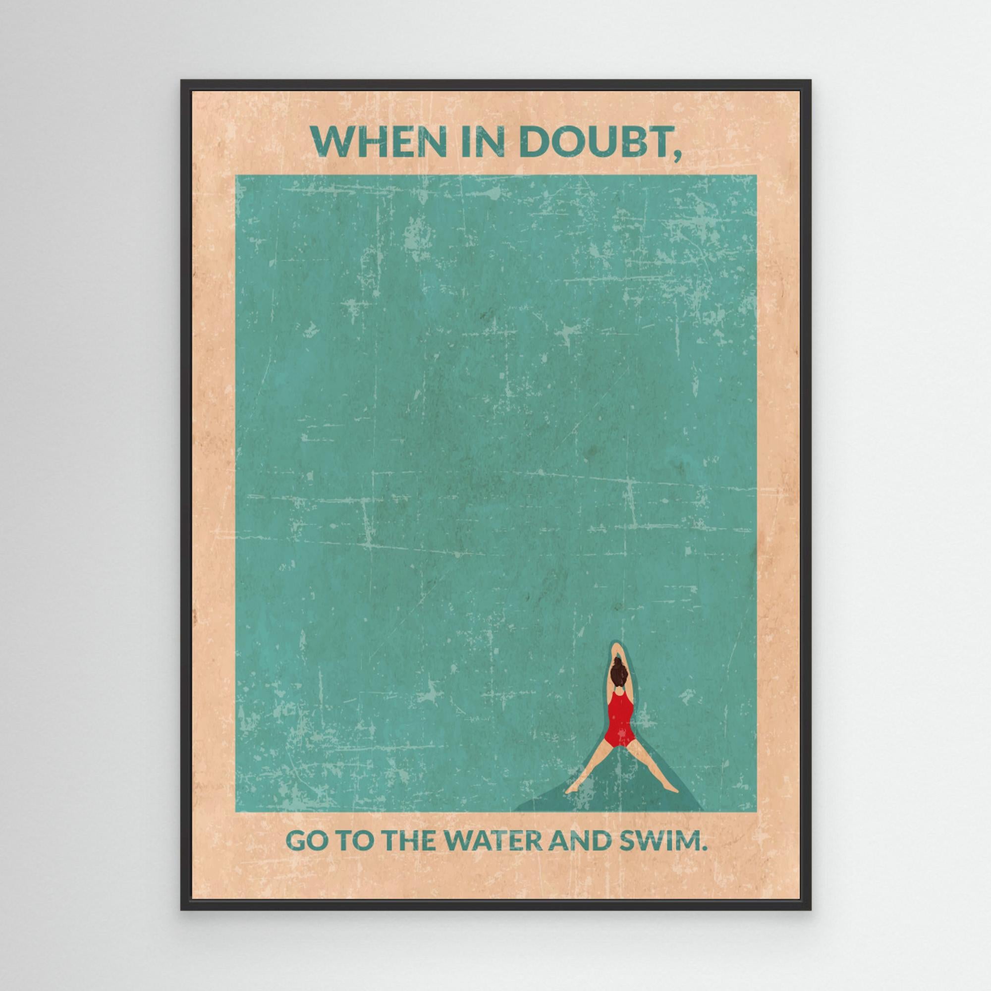 Open Water Standard Wall Art by Wall Chart Art Studio Canvas