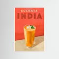 Travel Poster Cocktail Kolkata India by The Whiskey Ginger Fine Art Paper 